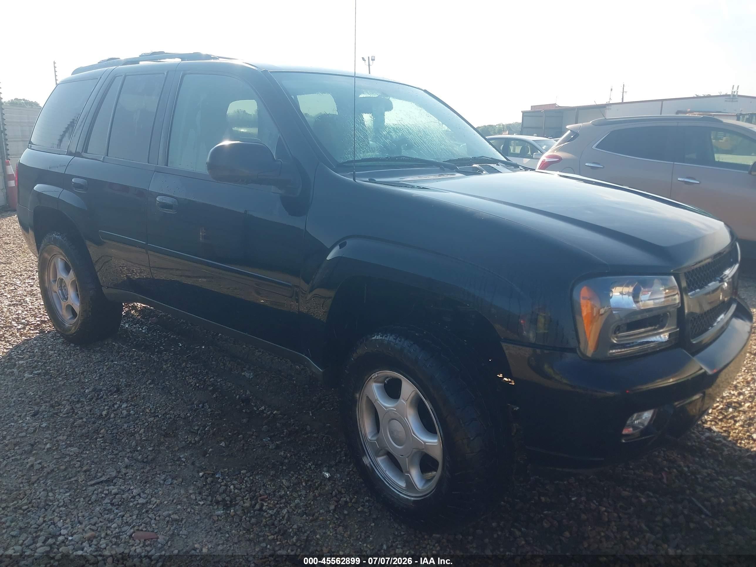 2008 Chevrolet Trailblazer Lt Black vin: 1GNDS13S382128318