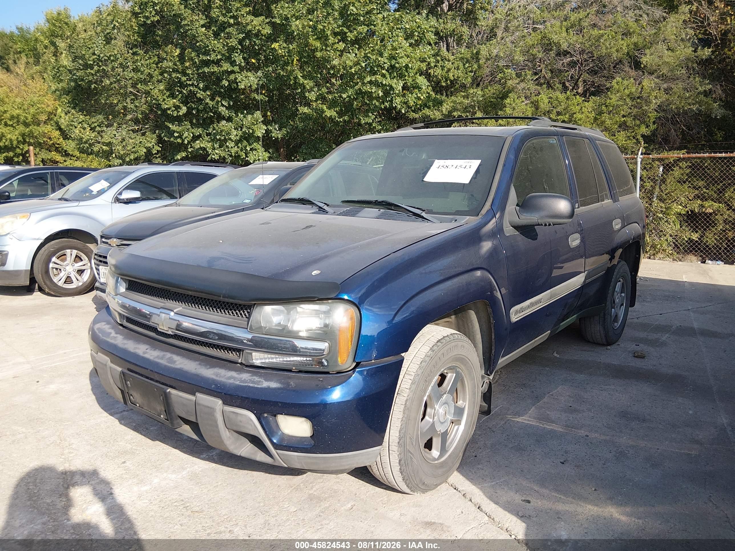 2002 Chevrolet Trailblazer Lt Blue vin: 1GNDS13S422119392