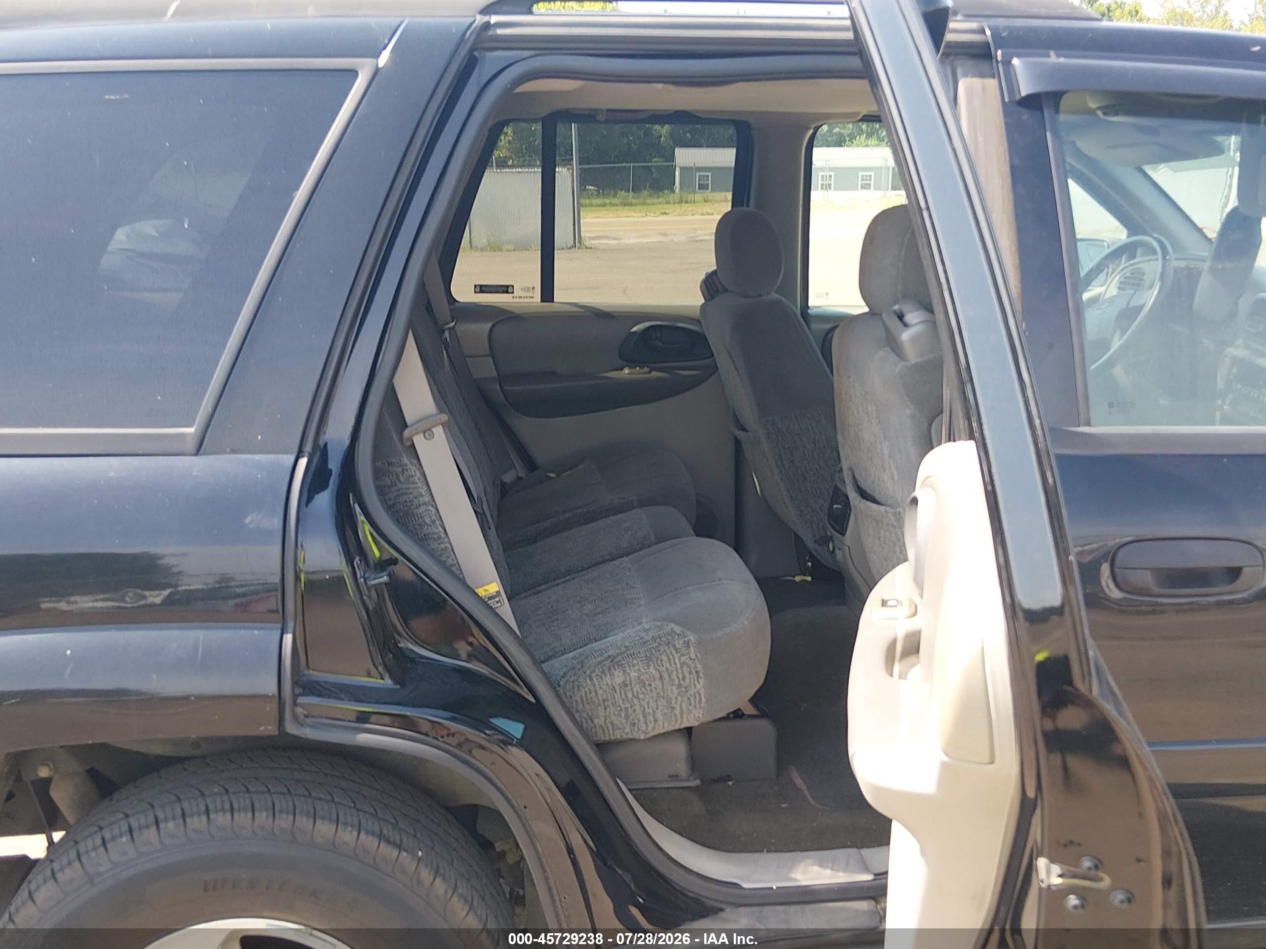 2002 Chevrolet Trailblazer Ls Black vin: 1GNDS13S422364080