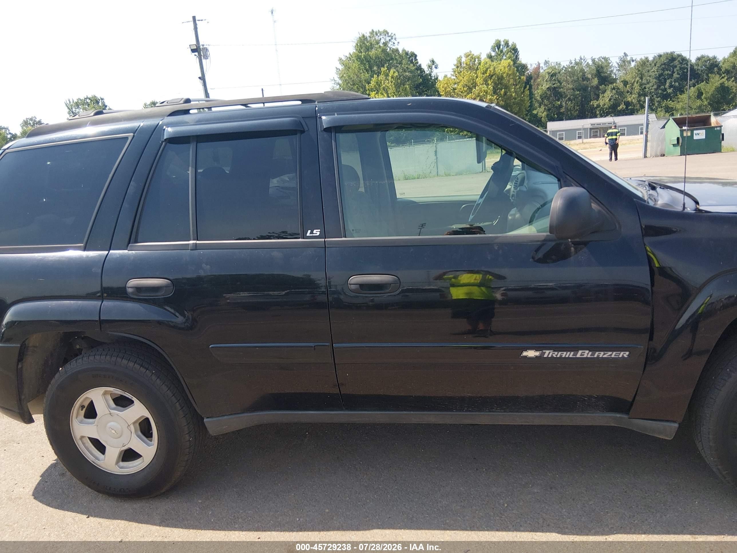 2002 Chevrolet Trailblazer Ls Black vin: 1GNDS13S422364080