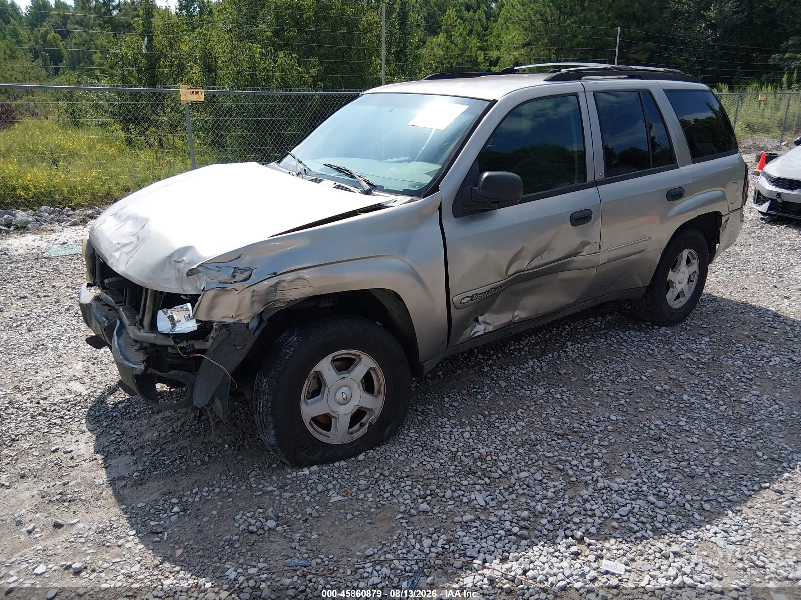 2002 Chevrolet Trailblazer Ls Gray vin: 1GNDS13S422458749