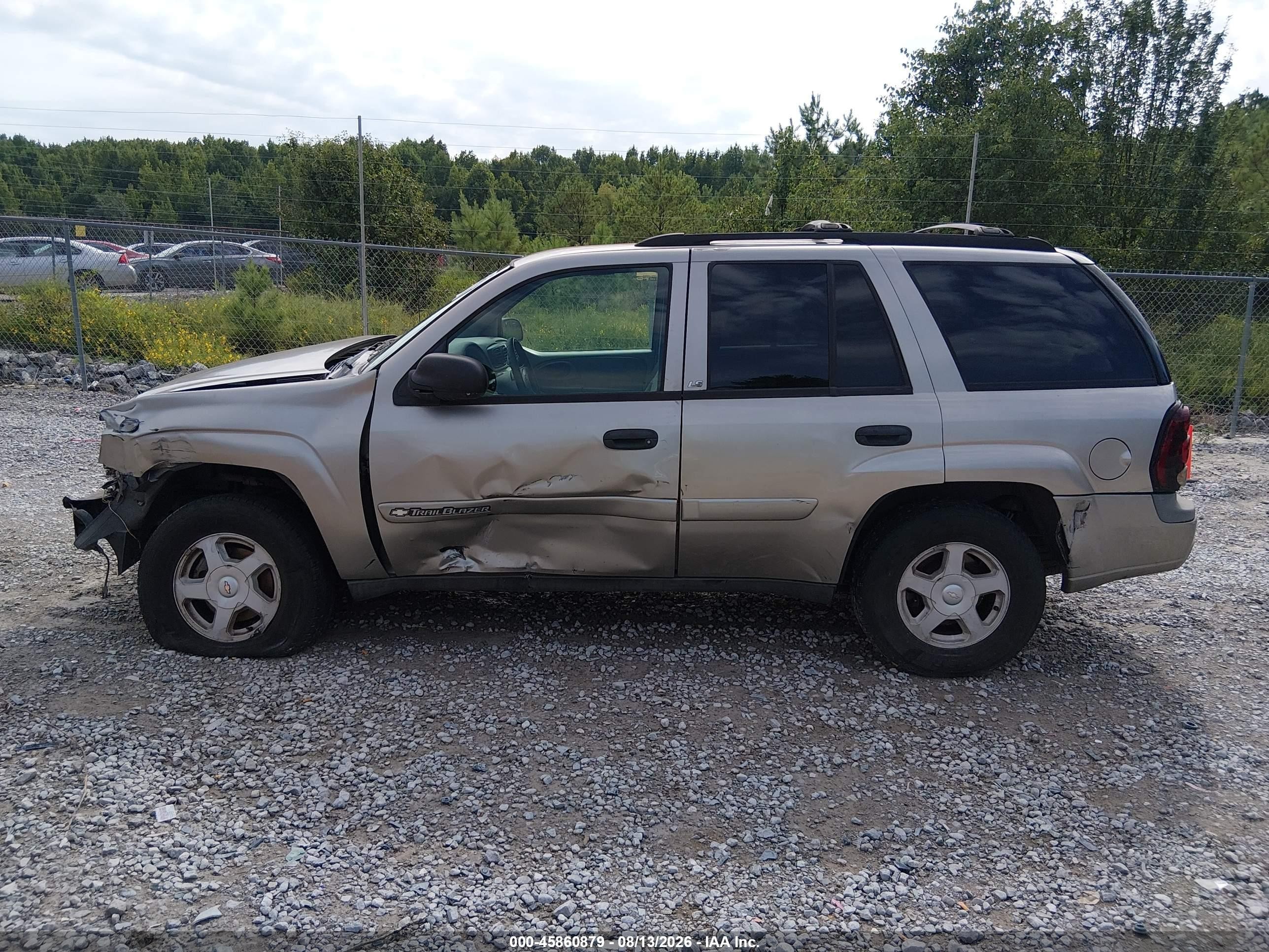 2002 Chevrolet Trailblazer Ls Gray vin: 1GNDS13S422458749