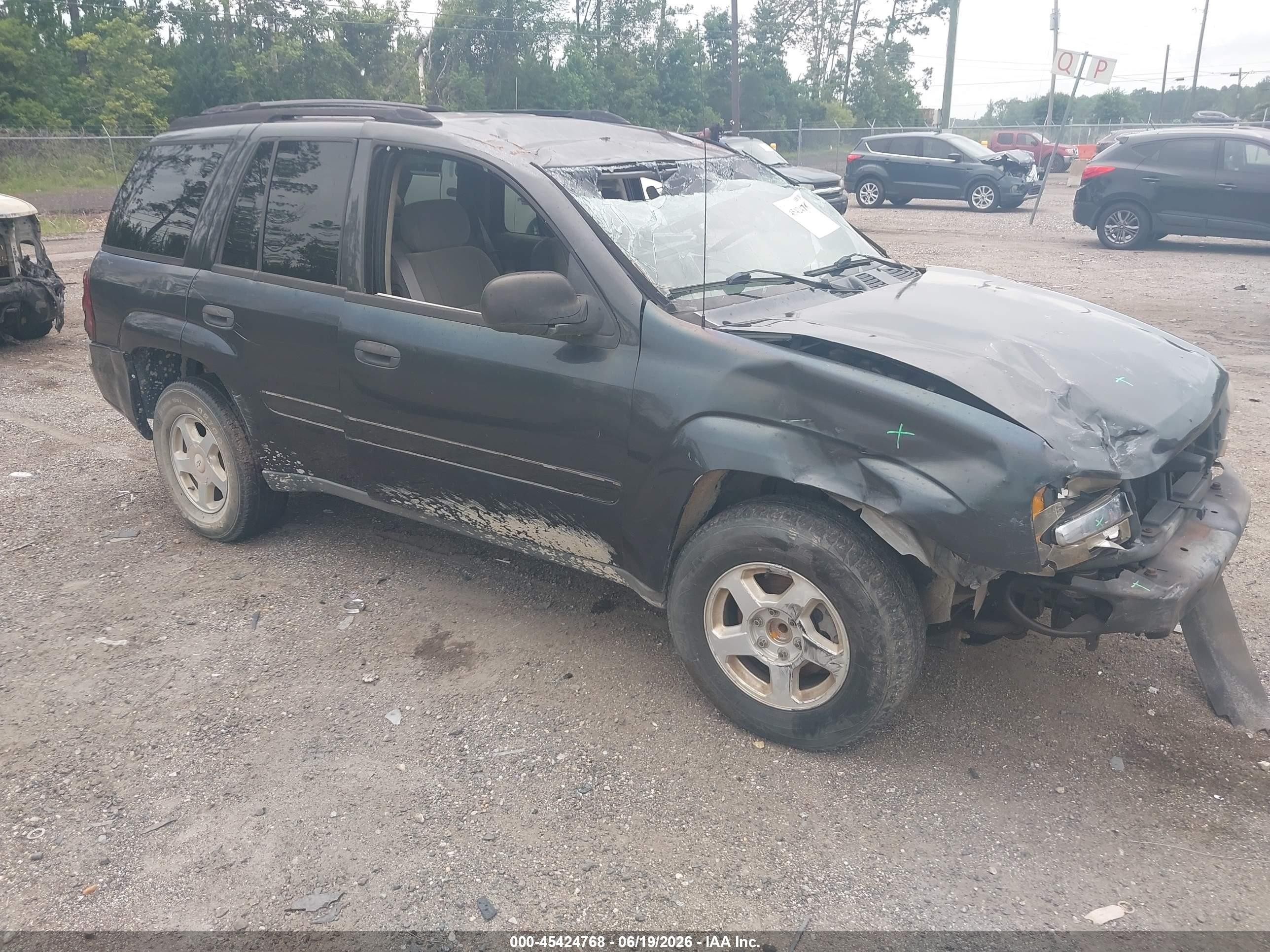 2003 Chevrolet Trailblazer Ls Blue vin: 1GNDS13S432387649