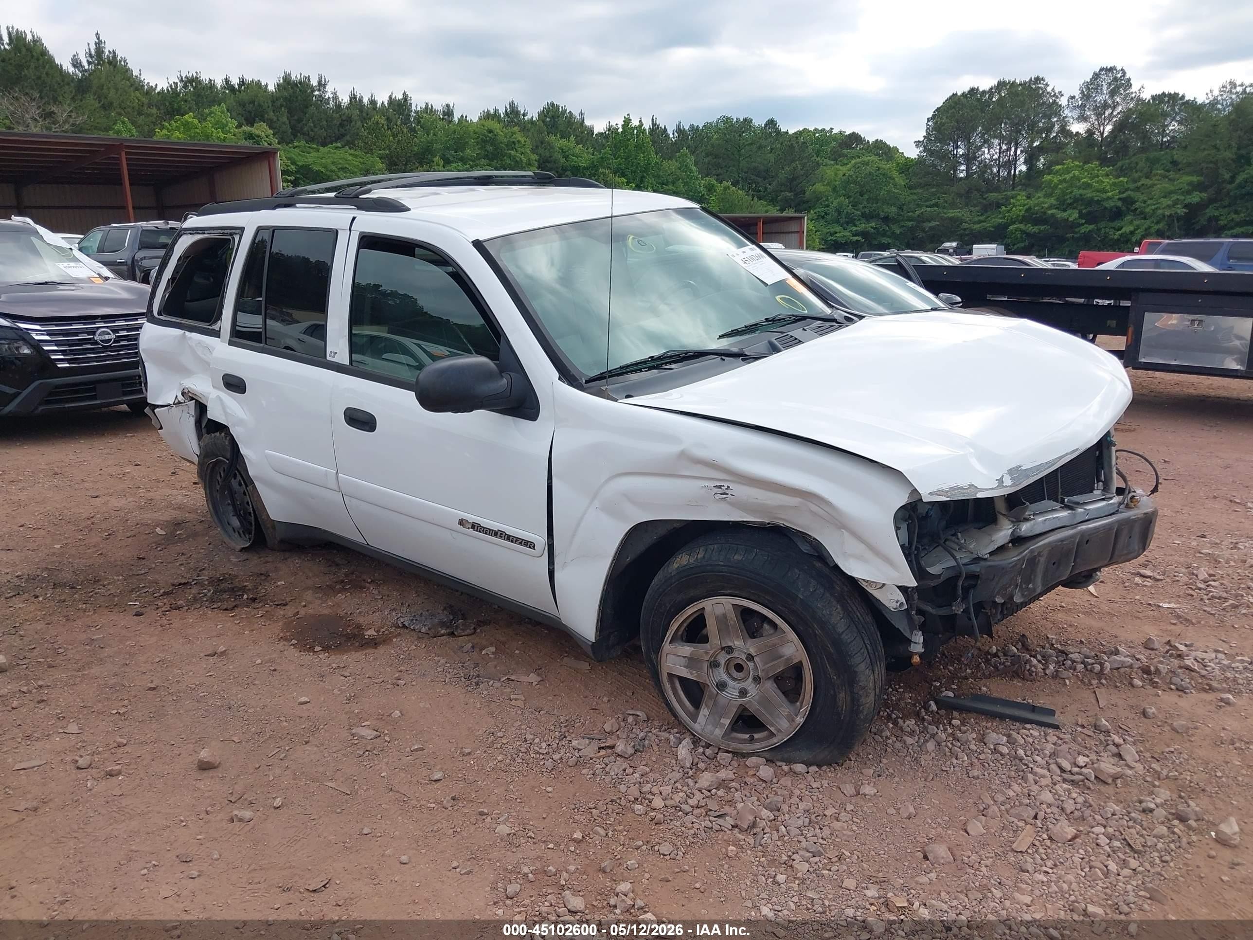 2003 Chevrolet Trailblazer Lt White vin: 1GNDS13S432399588