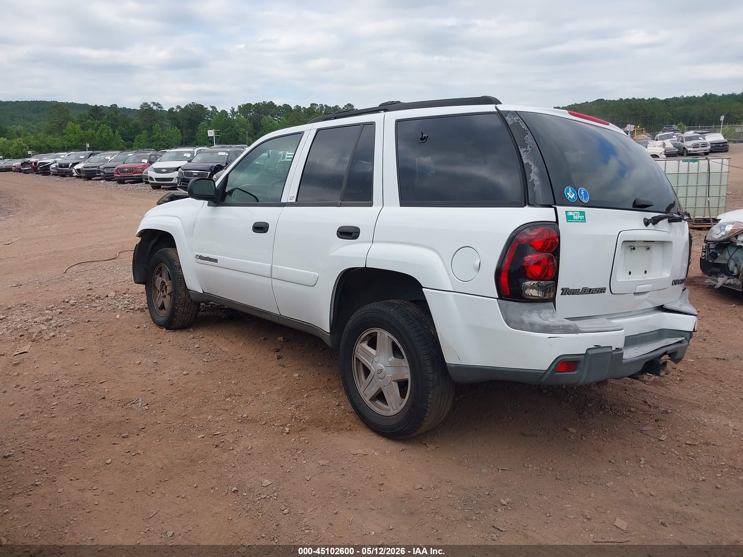 2003 Chevrolet Trailblazer Lt White vin: 1GNDS13S432399588