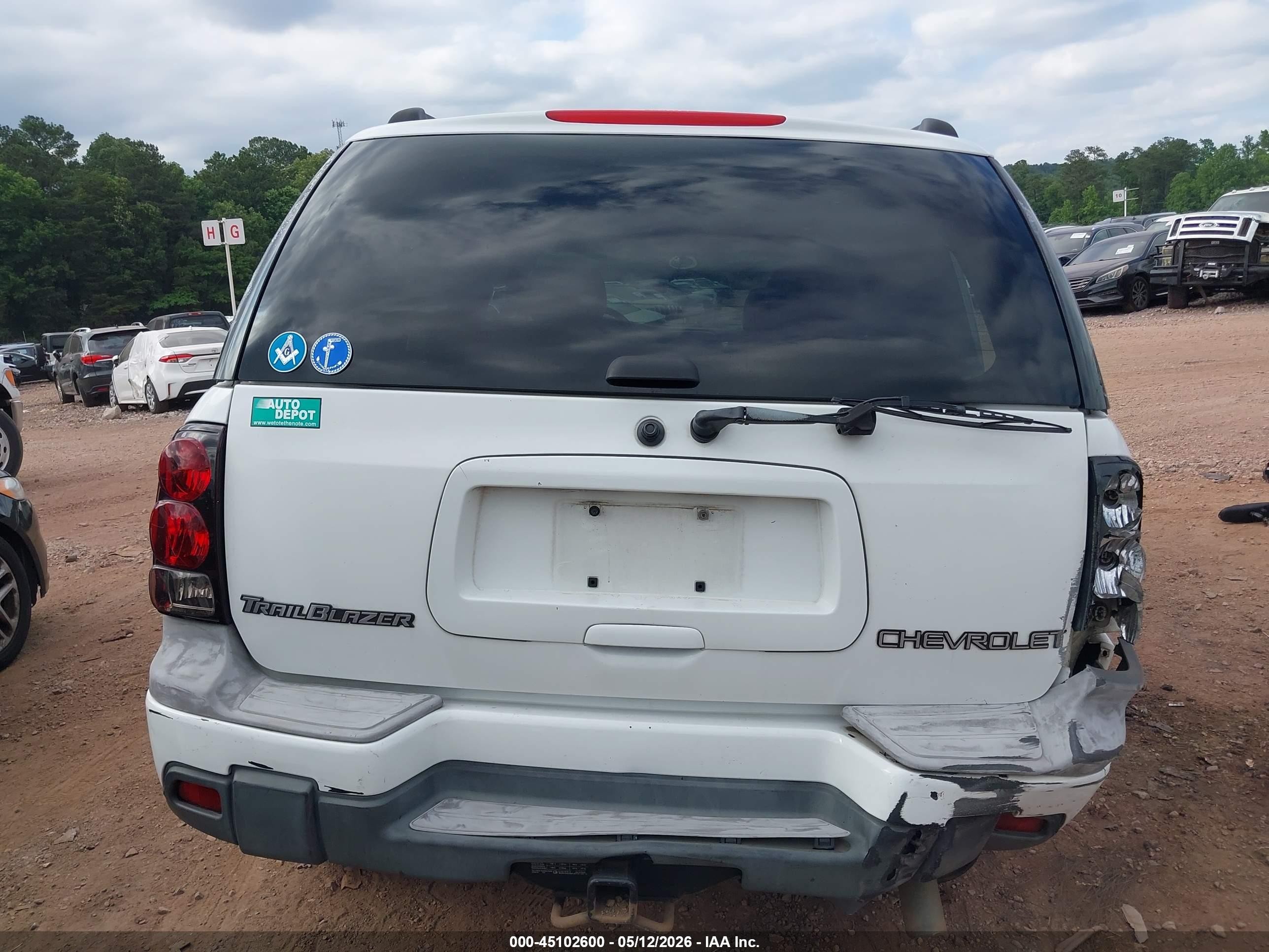 2003 Chevrolet Trailblazer Lt White vin: 1GNDS13S432399588