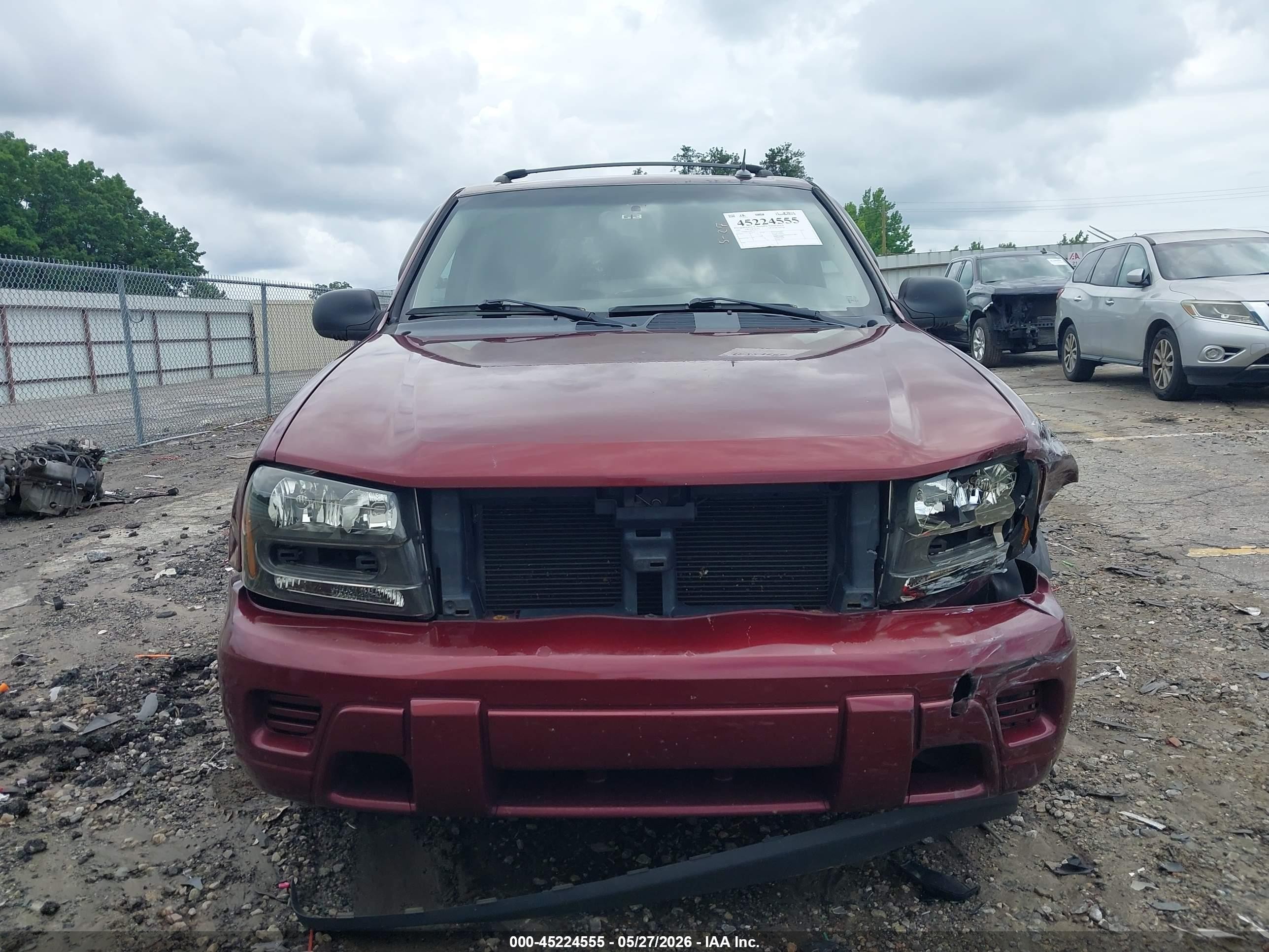 2005 Chevrolet Trailblazer Ls Burgundy vin: 1GNDS13S452162425