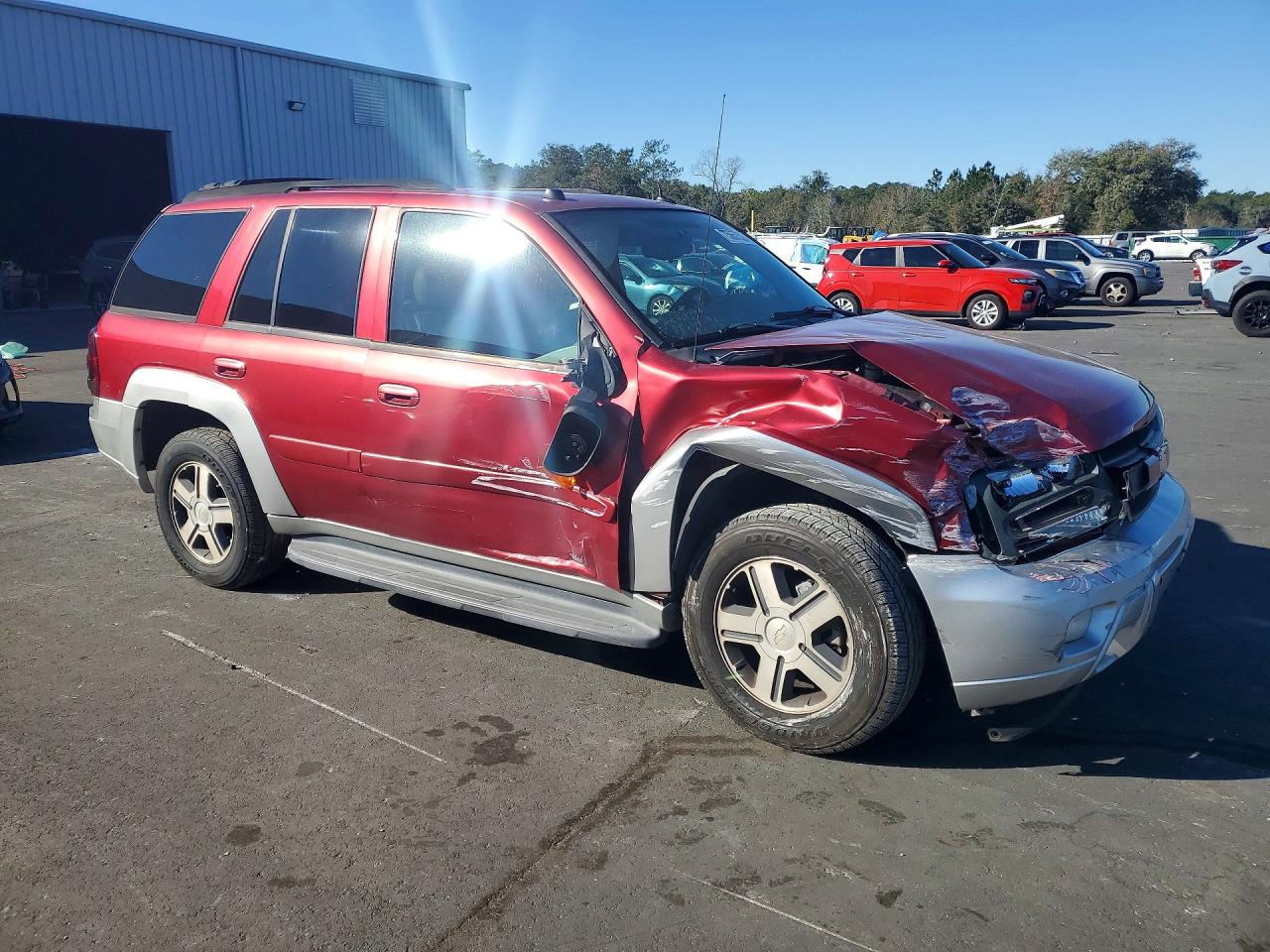 2005 Chevrolet Trailblazer Ls Red vin: 1GNDS13S452306264