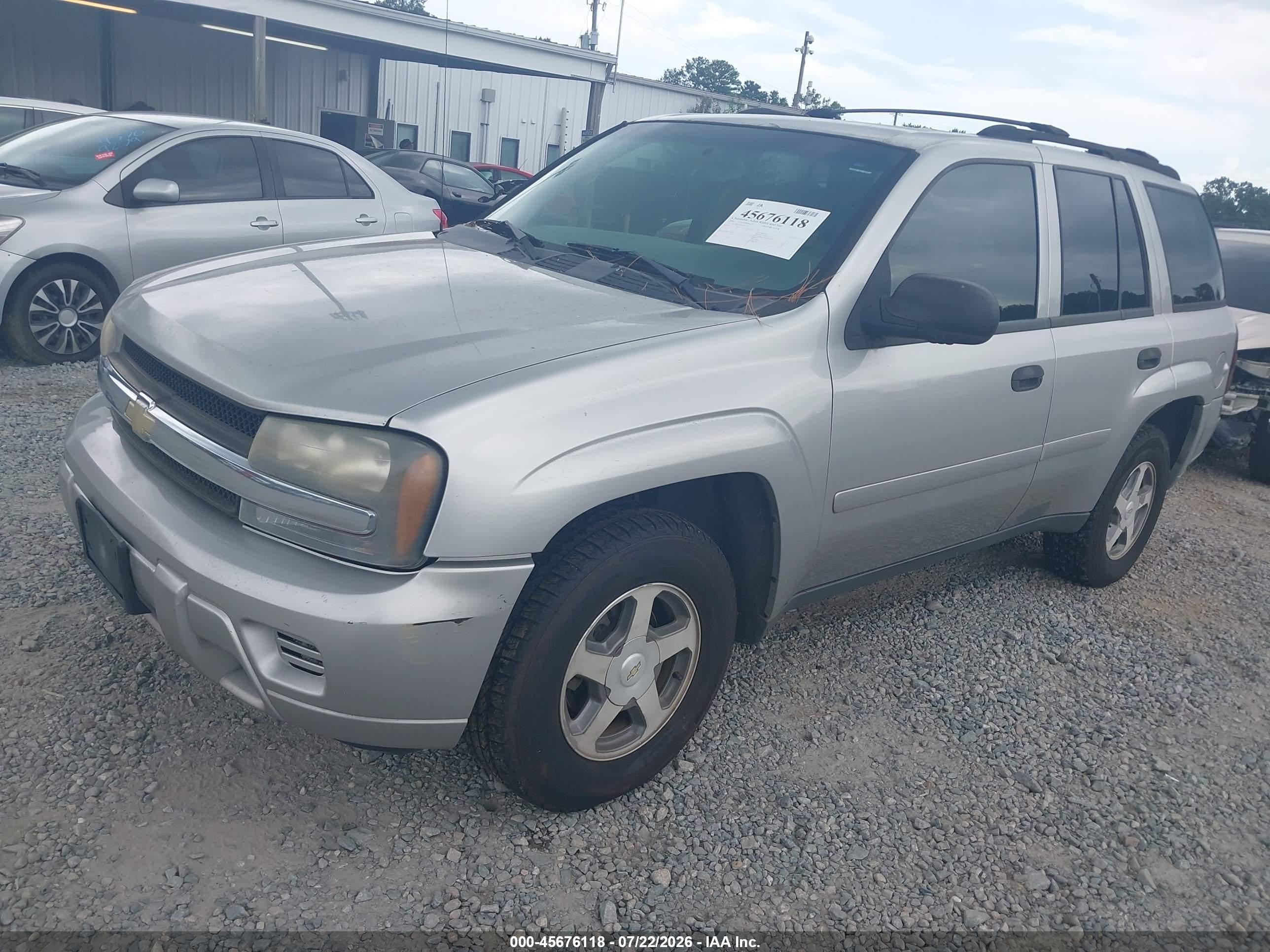 2006 Chevrolet Trailblazer Ls Серебряный vin: 1GNDS13S462302765