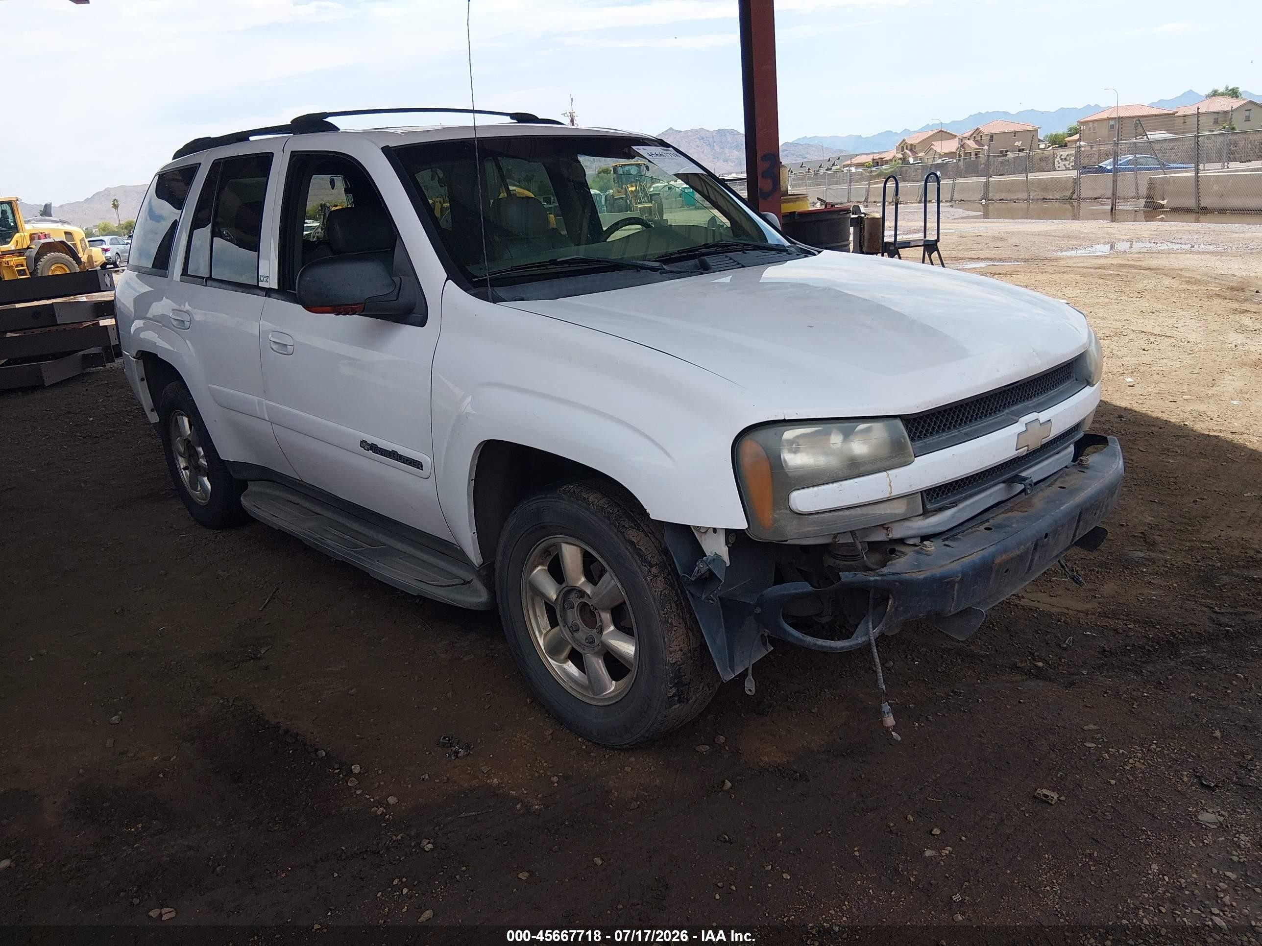 2002 Chevrolet Trailblazer Ltz White vin: 1GNDS13S522476533