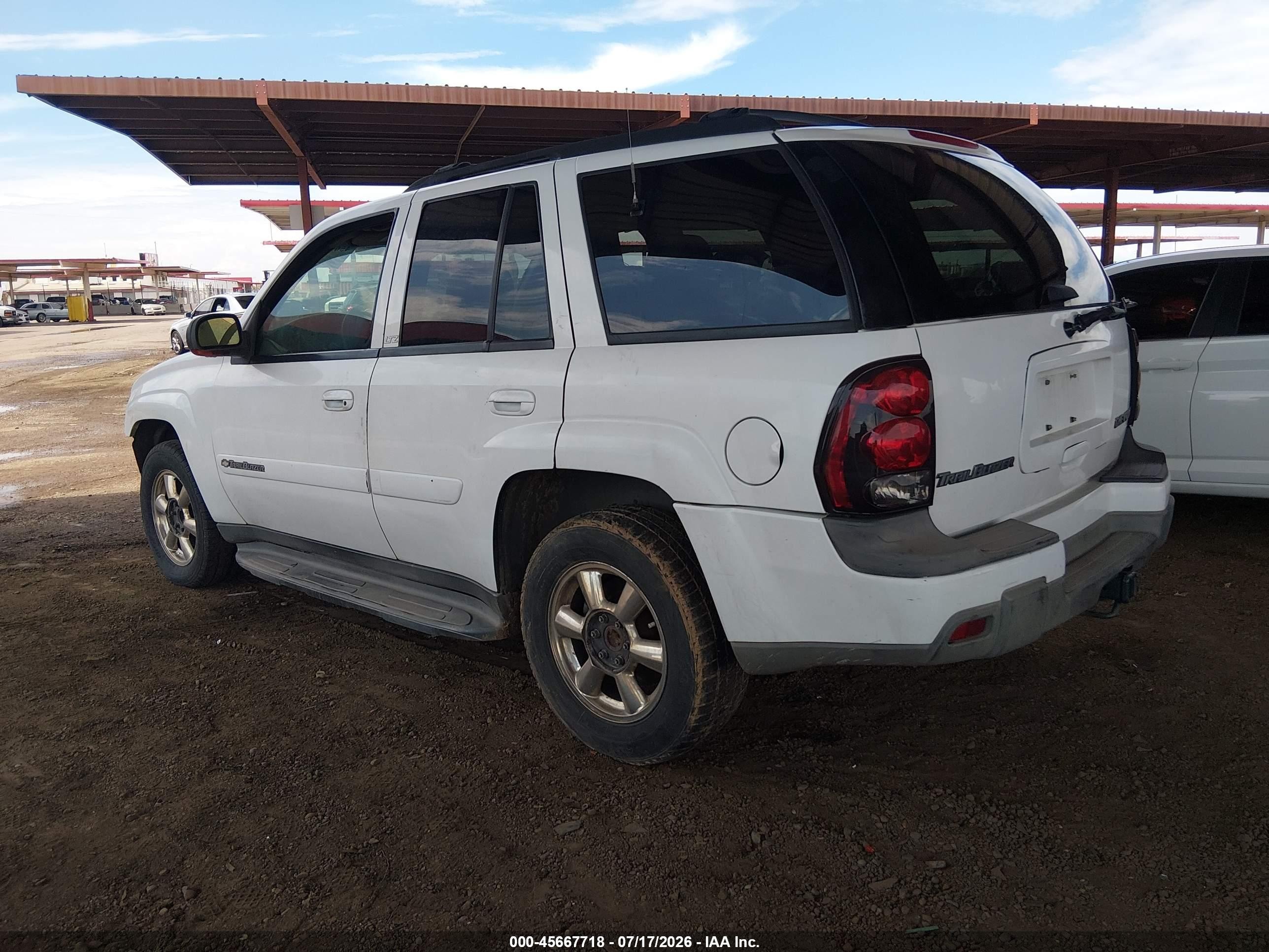 2002 Chevrolet Trailblazer Ltz White vin: 1GNDS13S522476533