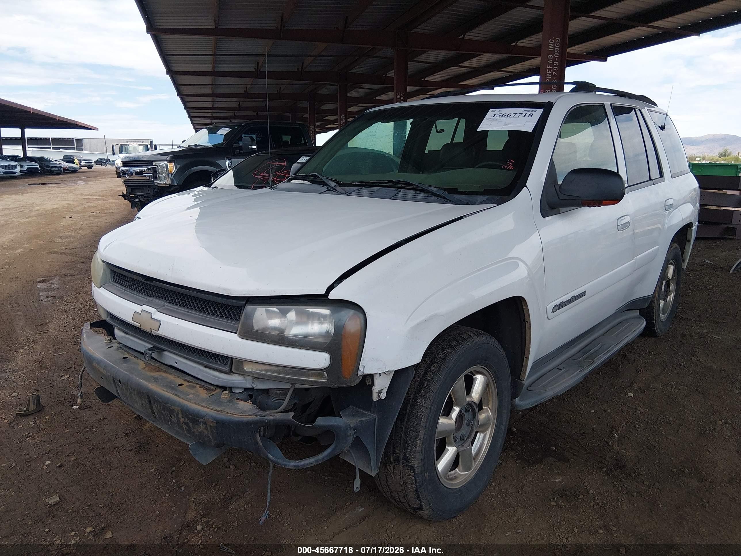 2002 Chevrolet Trailblazer Ltz White vin: 1GNDS13S522476533