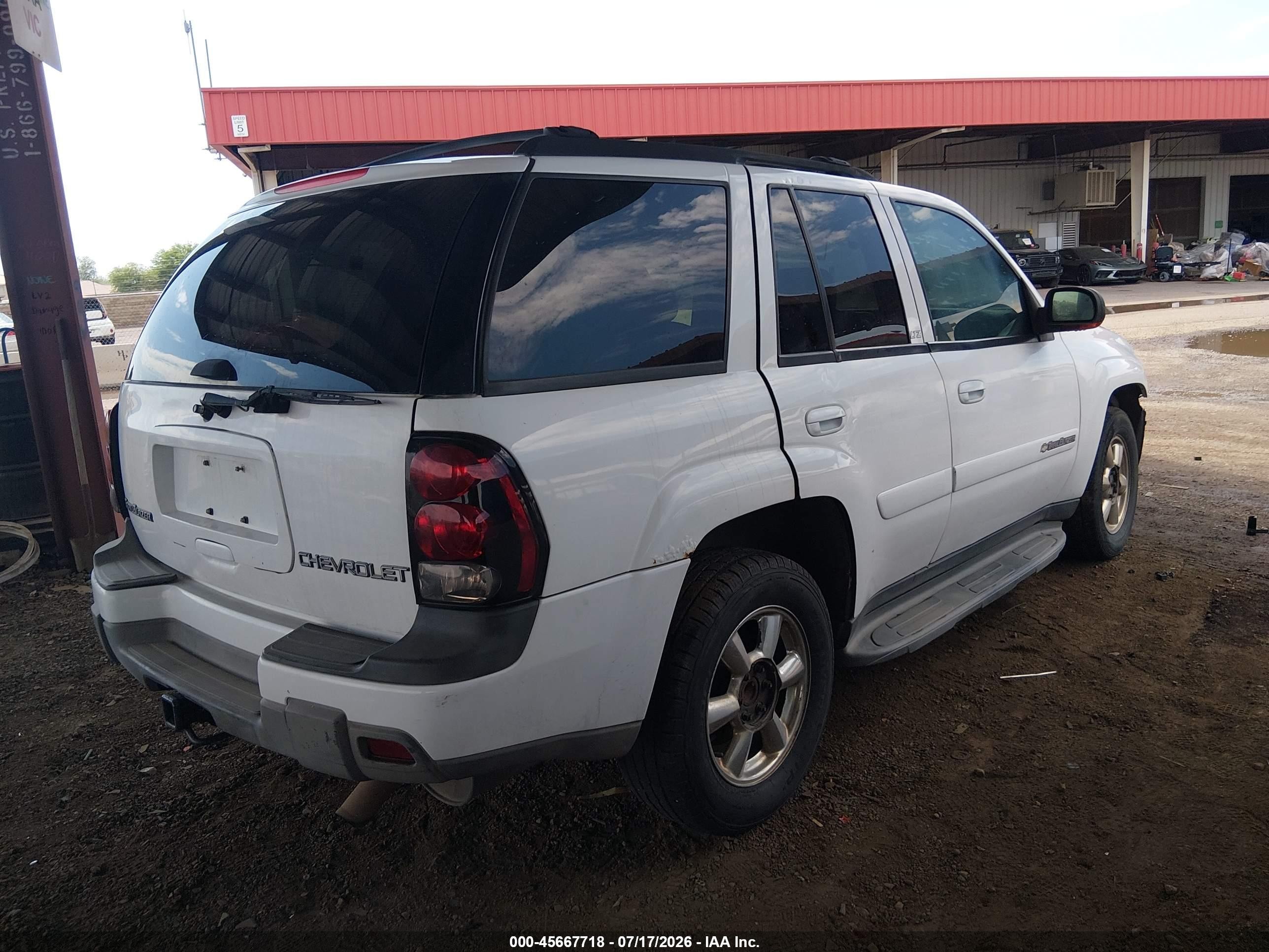 2002 Chevrolet Trailblazer Ltz White vin: 1GNDS13S522476533