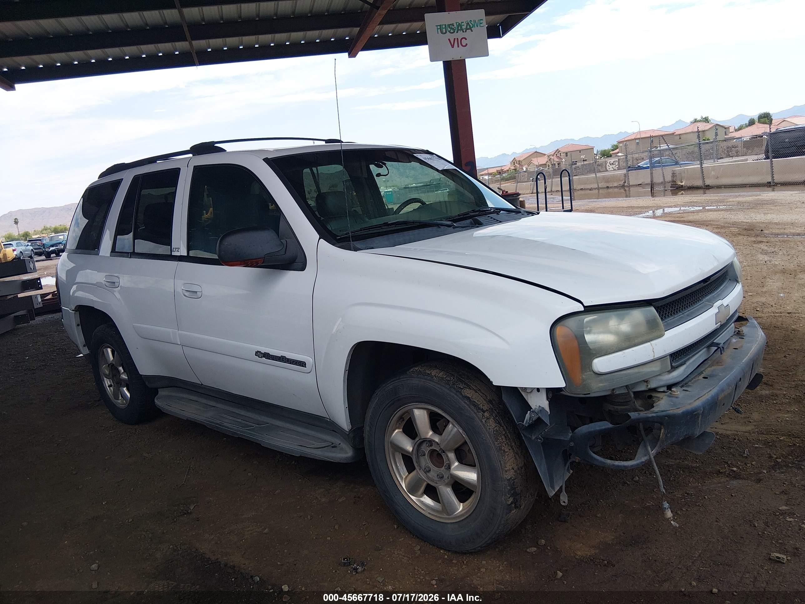 2002 Chevrolet Trailblazer Ltz White vin: 1GNDS13S522476533