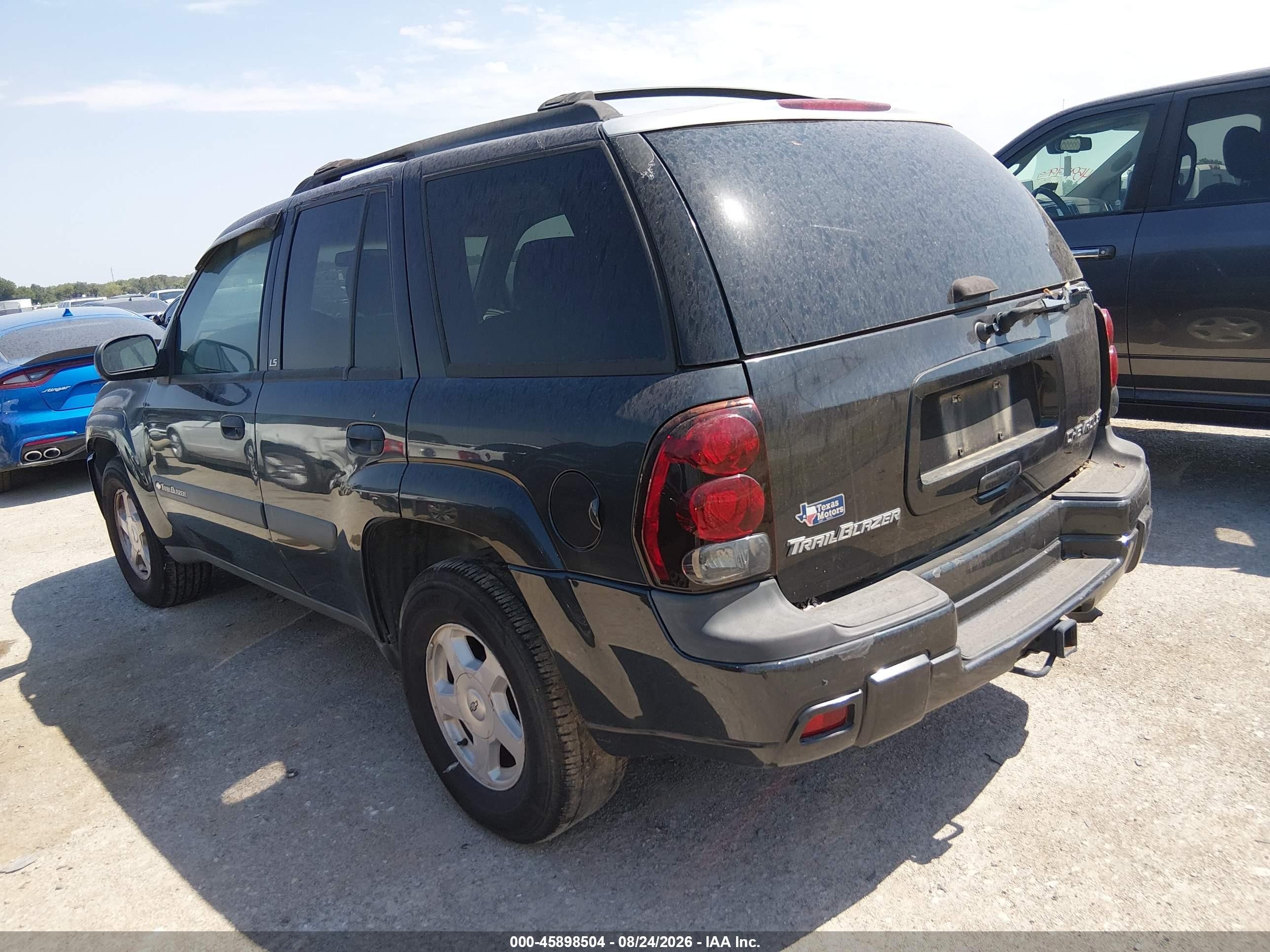 2003 Chevrolet Trailblazer Ls Black vin: 1GNDS13S532271554