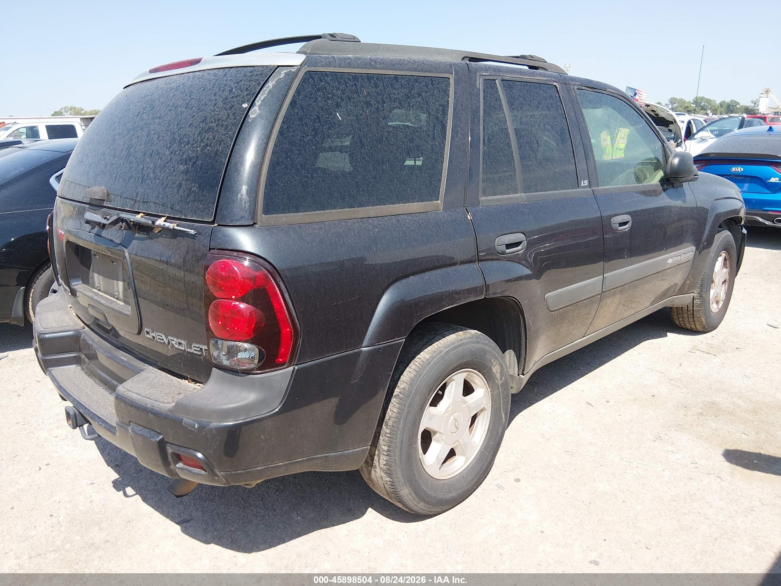 2003 Chevrolet Trailblazer Ls Black vin: 1GNDS13S532271554