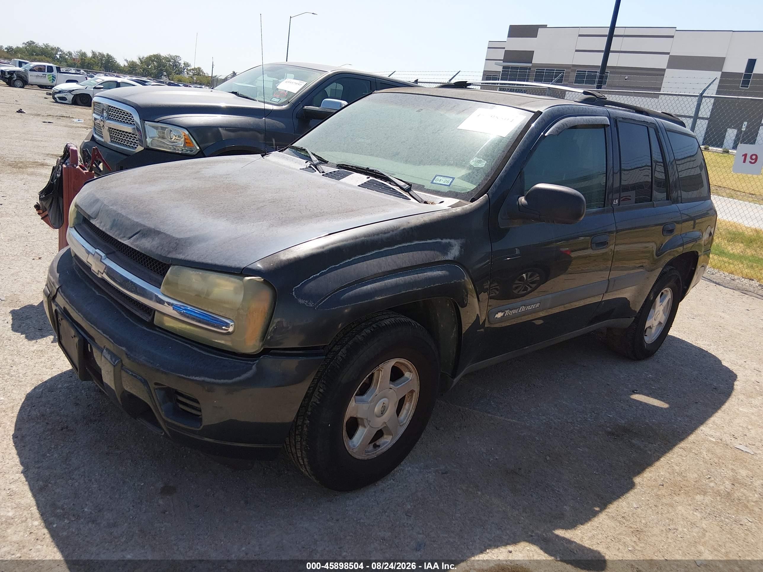 2003 Chevrolet Trailblazer Ls Black vin: 1GNDS13S532271554