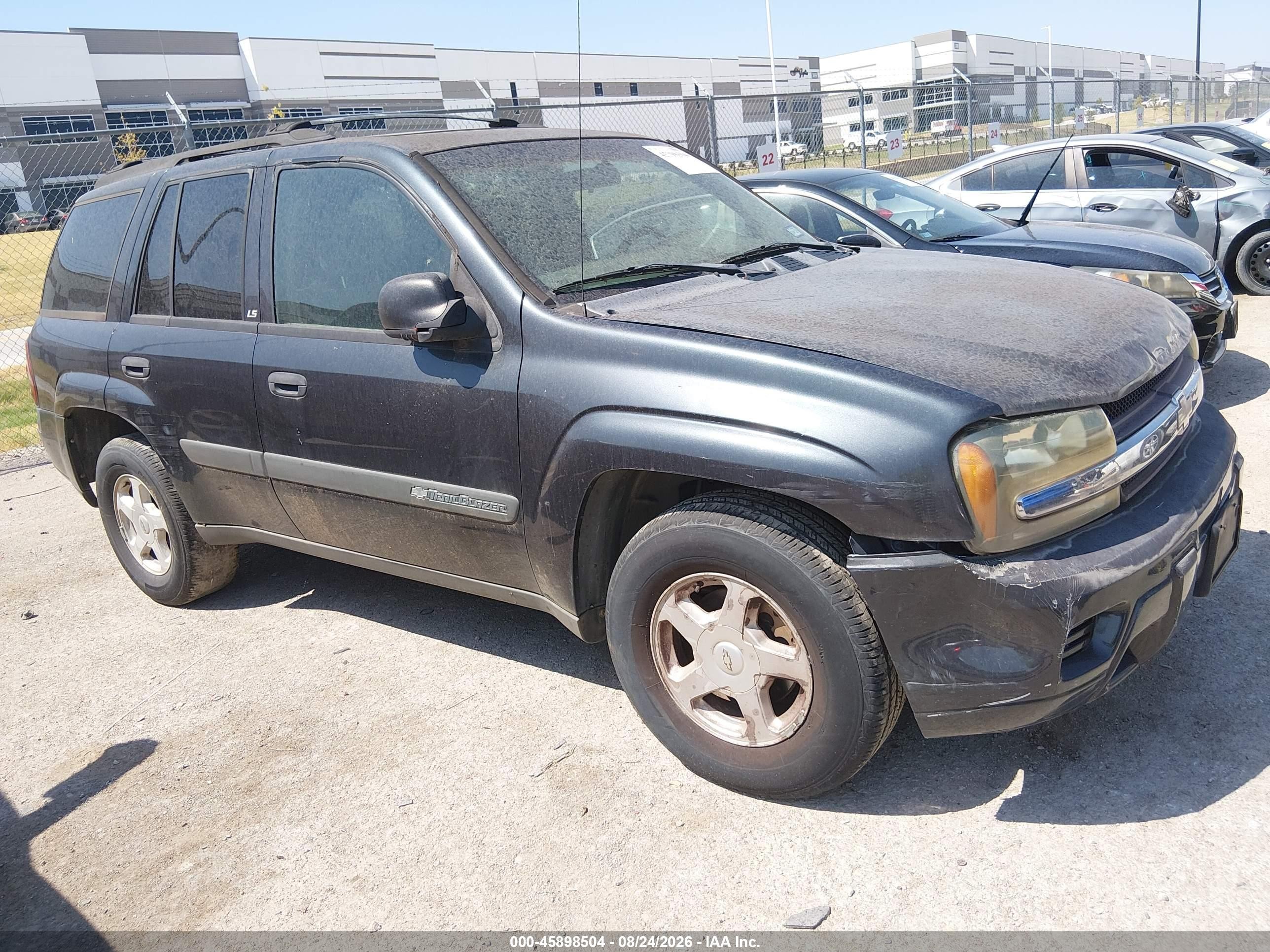 2003 Chevrolet Trailblazer Ls Black vin: 1GNDS13S532271554