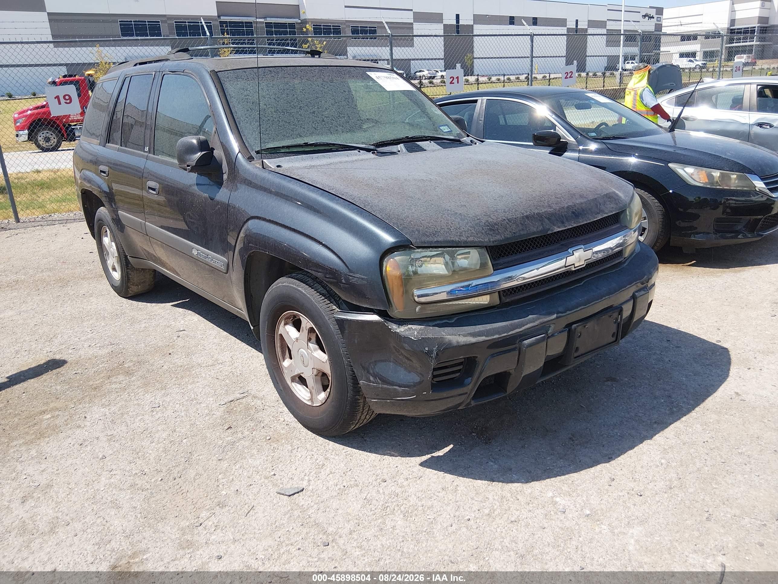 2003 Chevrolet Trailblazer Ls Black vin: 1GNDS13S532271554