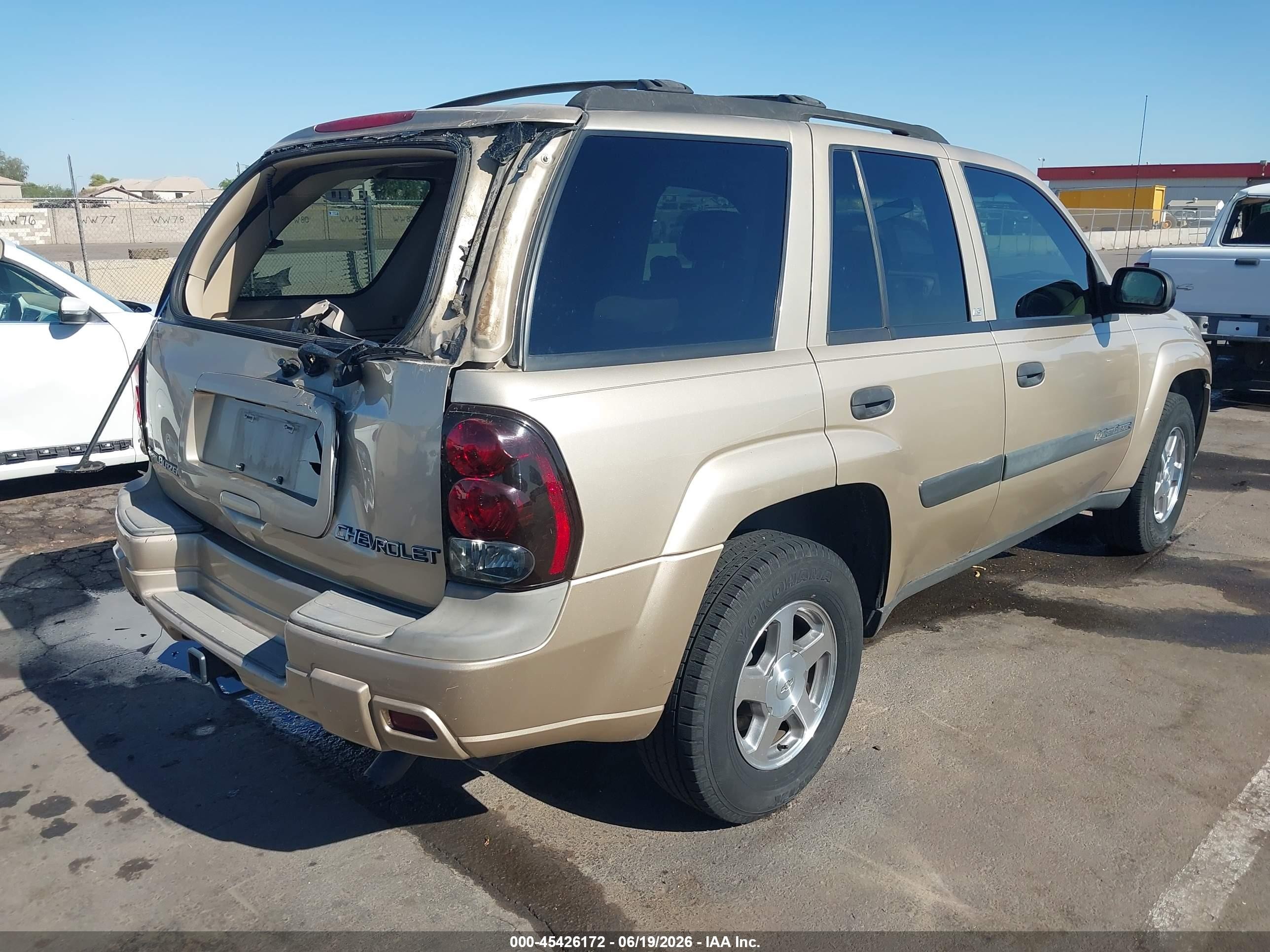 2004 Chevrolet Trailblazer Ls Gold vin: 1GNDS13S542150945