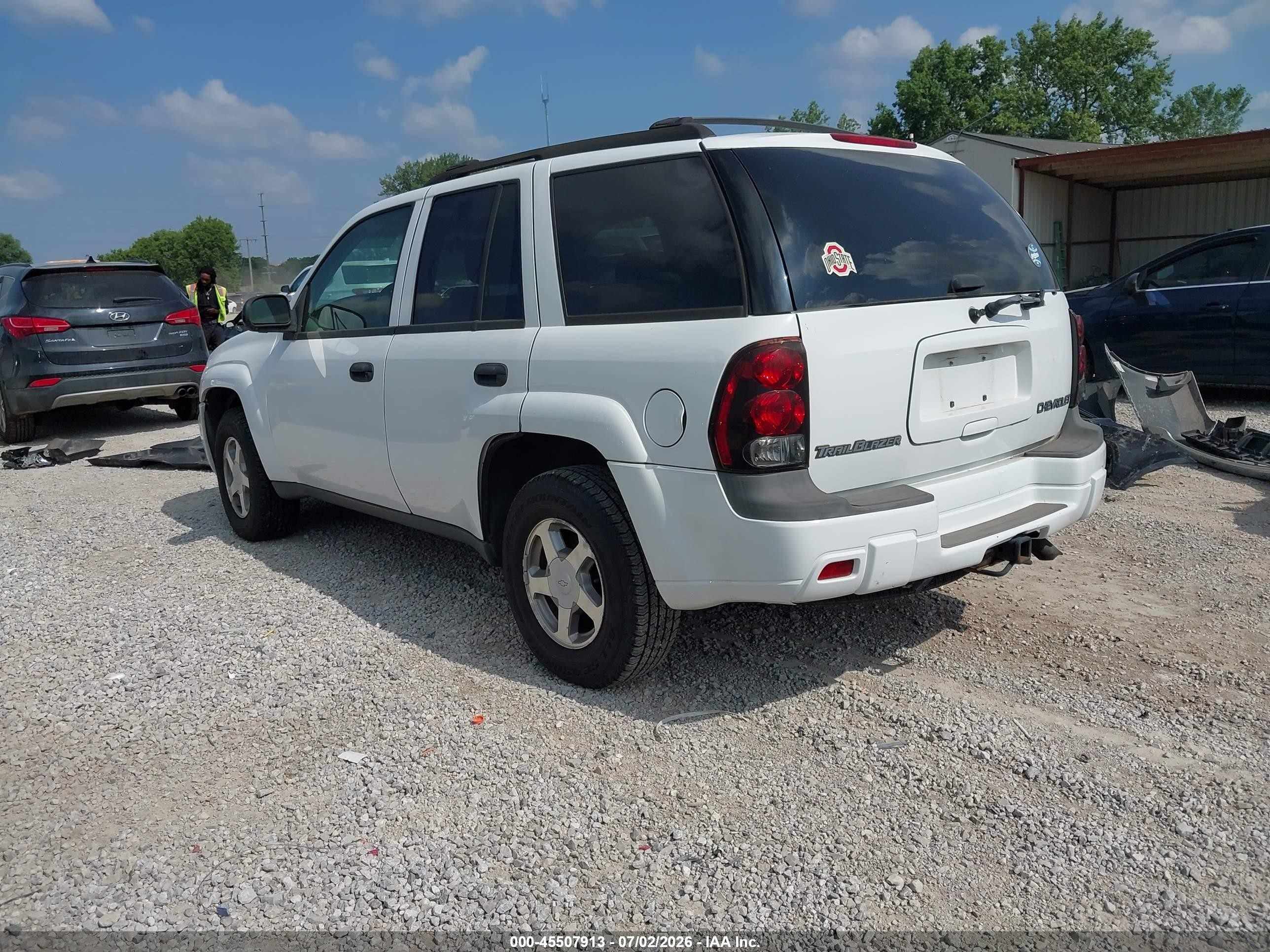 2004 Chevrolet Trailblazer Ls White vin: 1GNDS13S542301007