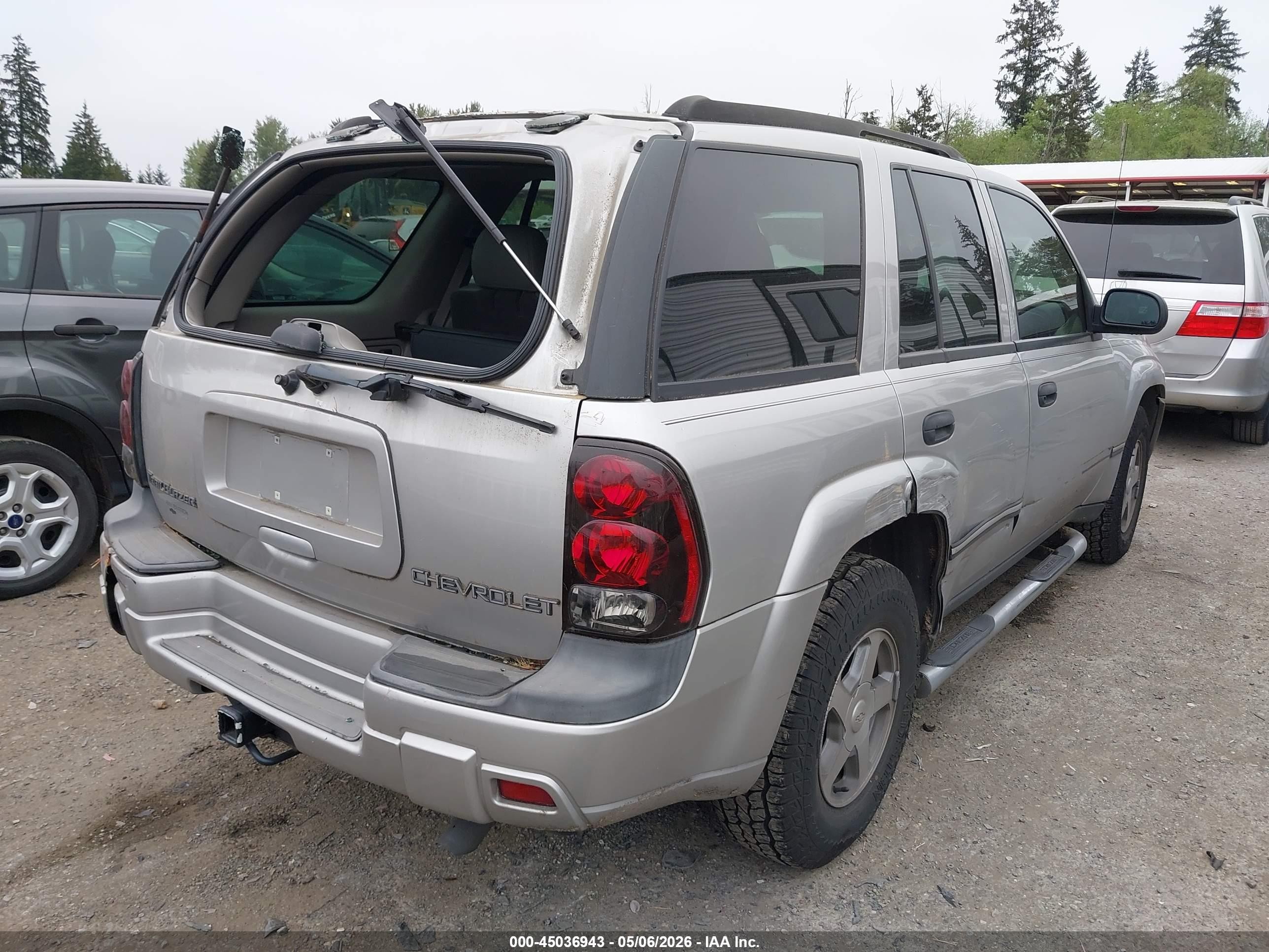 2004 Chevrolet Trailblazer Ls Silver vin: 1GNDS13S542302898
