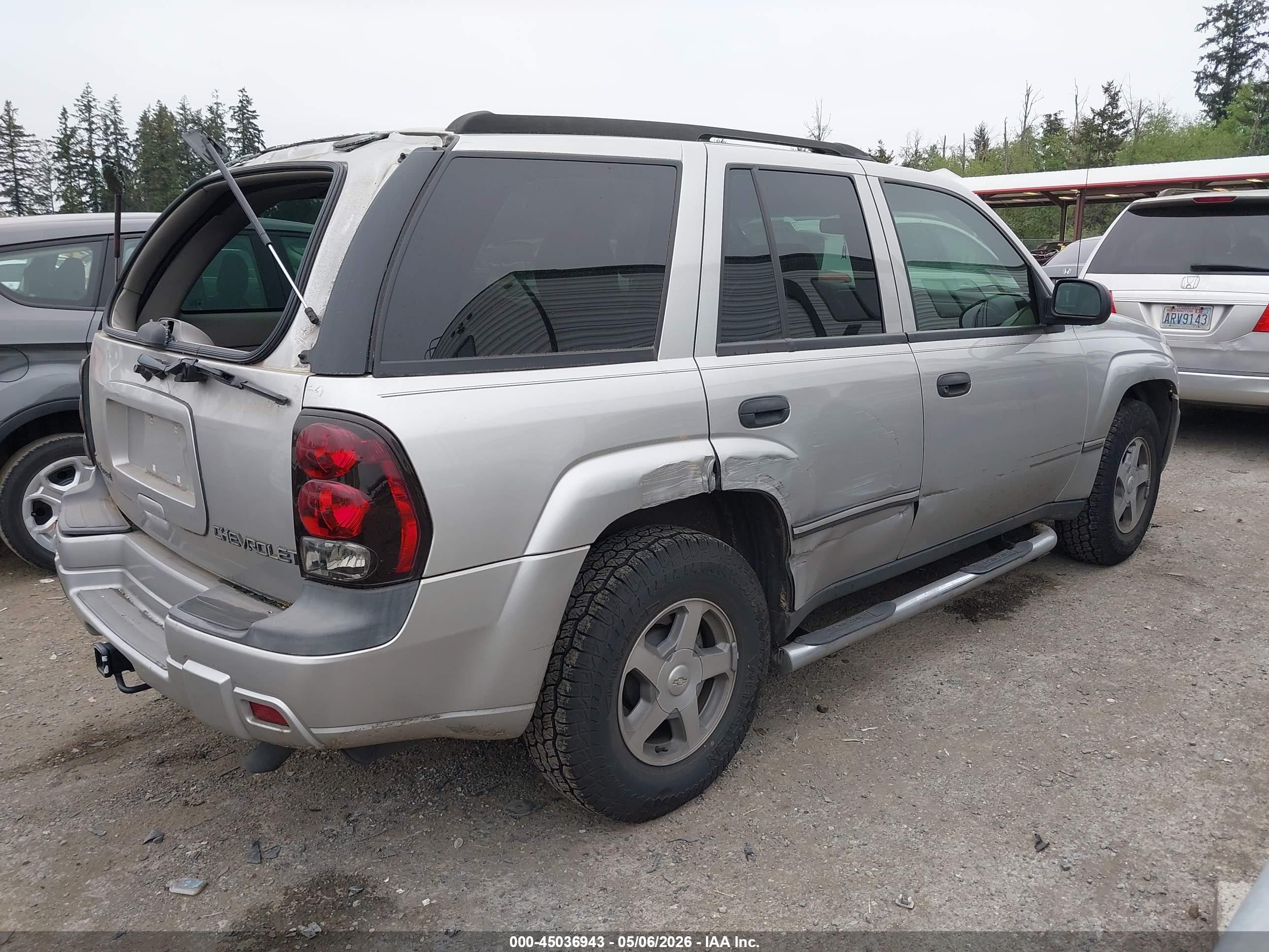 2004 Chevrolet Trailblazer Ls Silver vin: 1GNDS13S542302898