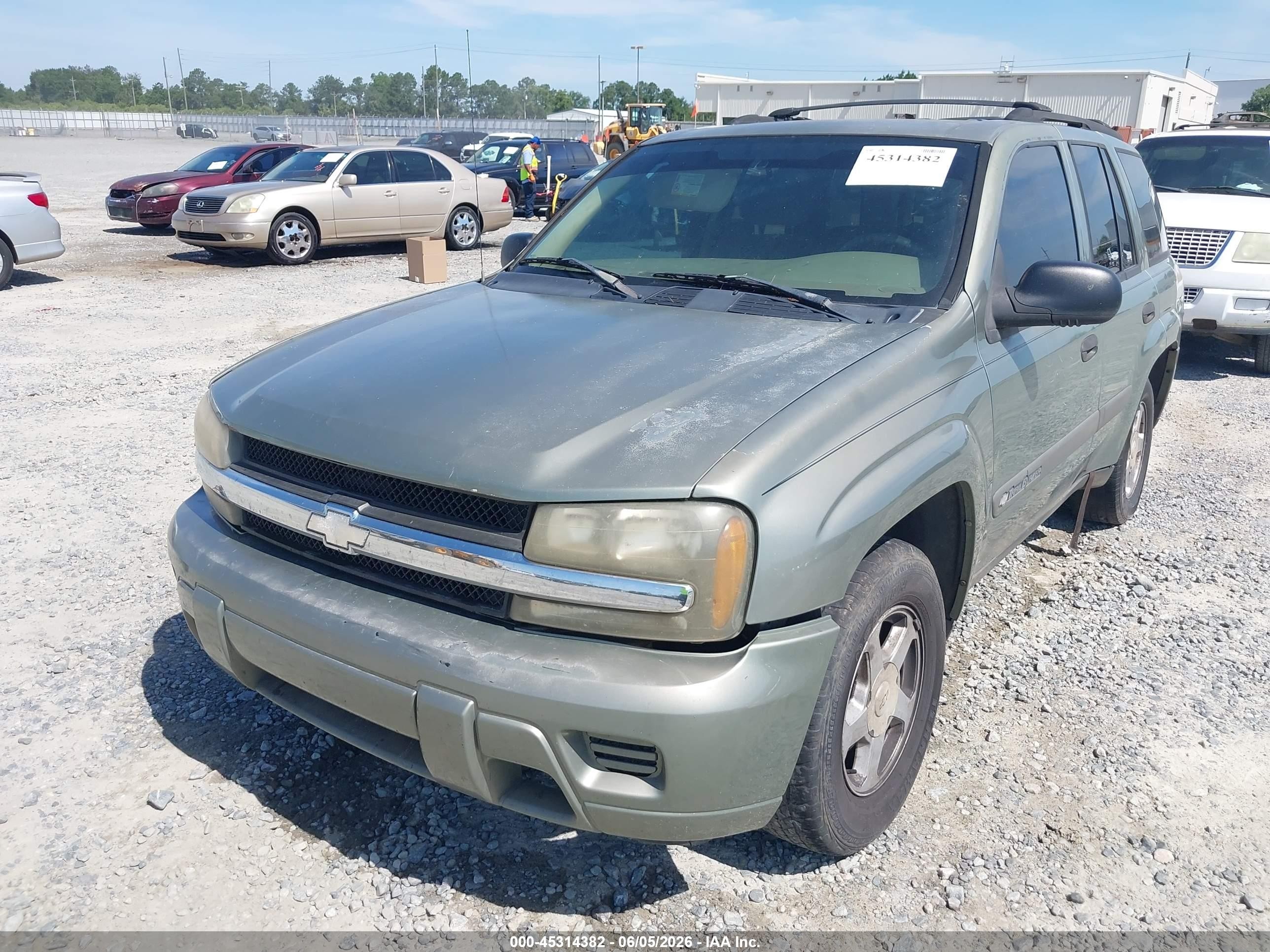 2004 Chevrolet Trailblazer Ls Green vin: 1GNDS13S542367136