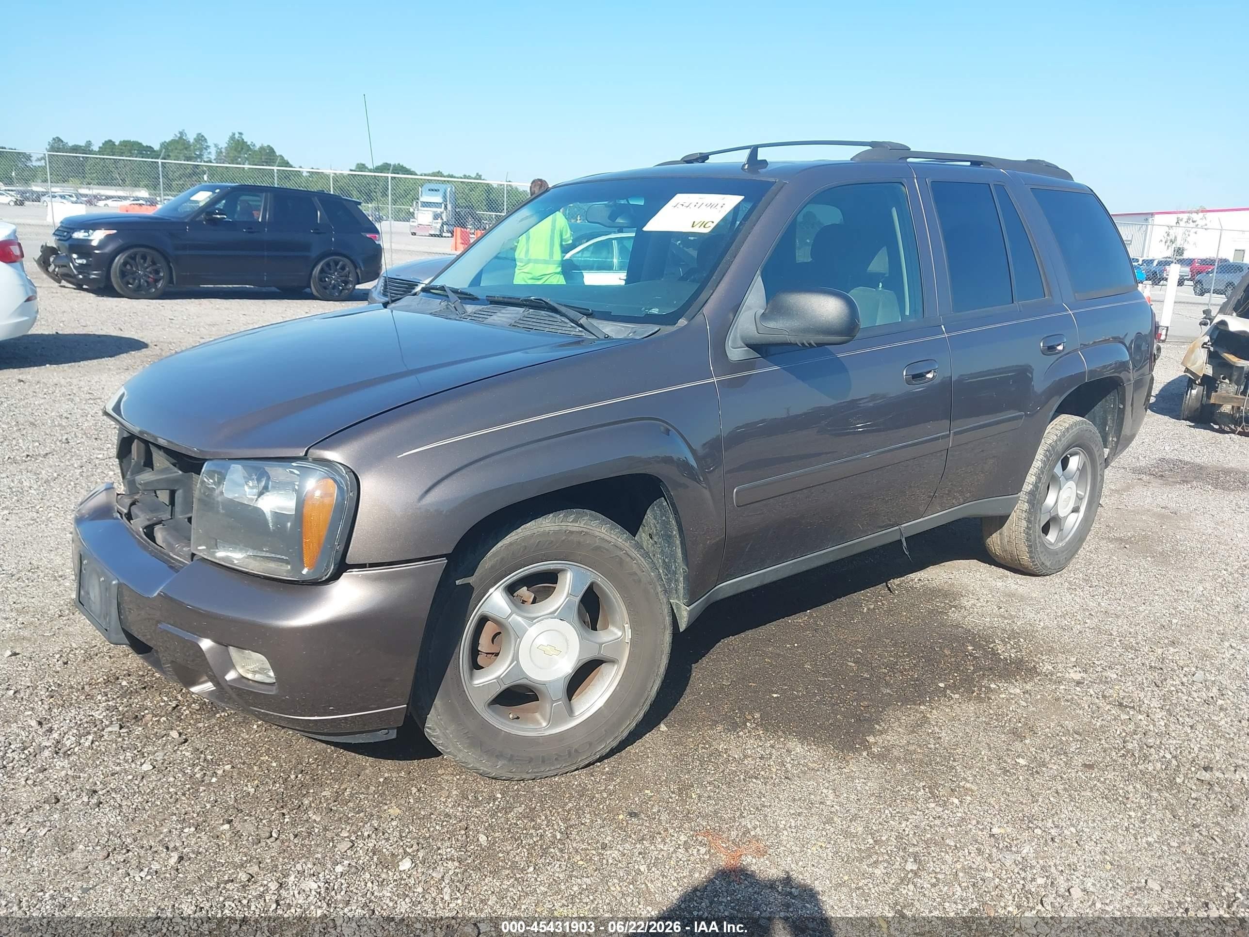 2008 Chevrolet Trailblazer Lt Gray vin: 1GNDS13S582113965