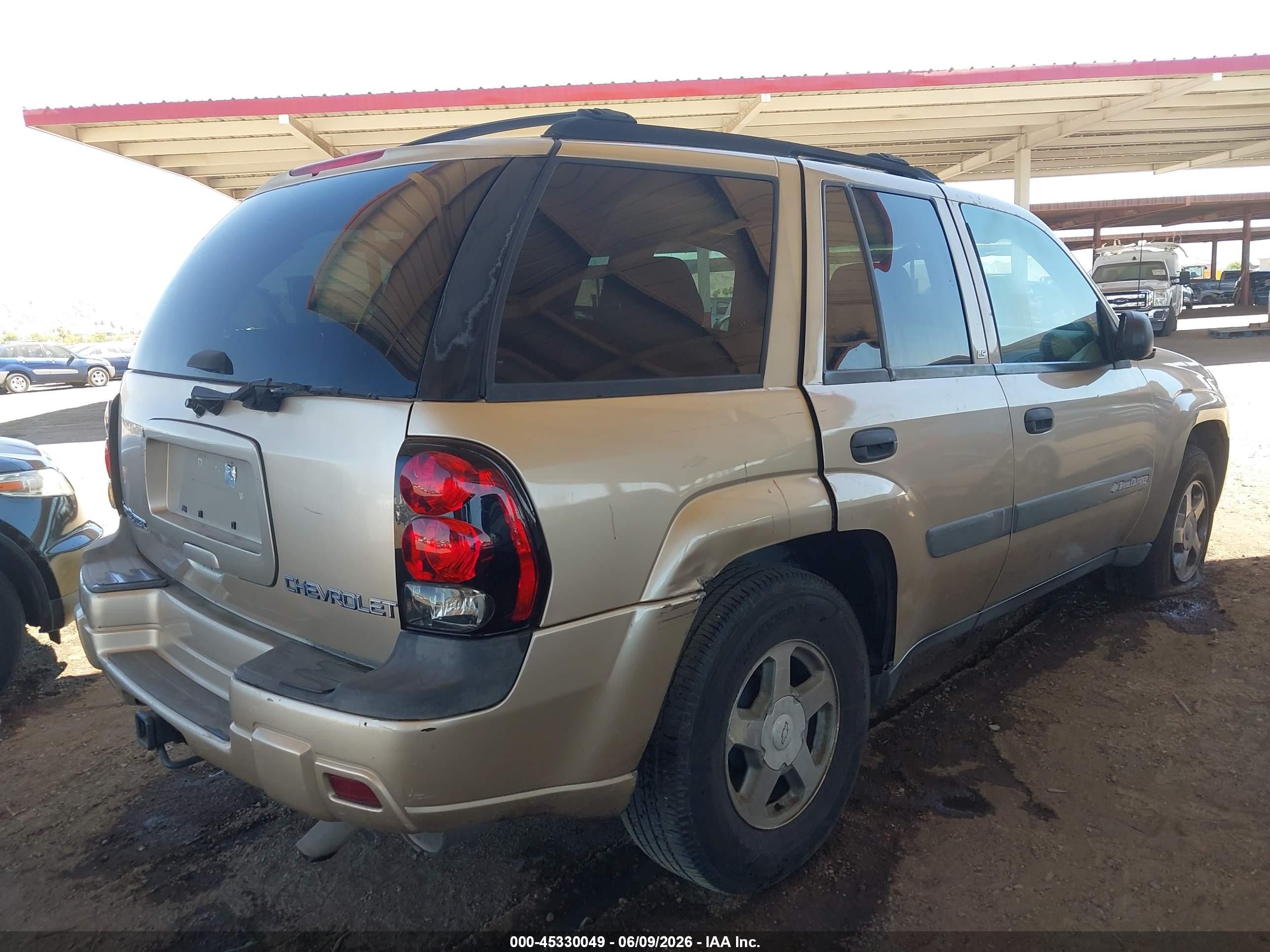 2004 Chevrolet Trailblazer Ls Beige vin: 1GNDS13S642240508