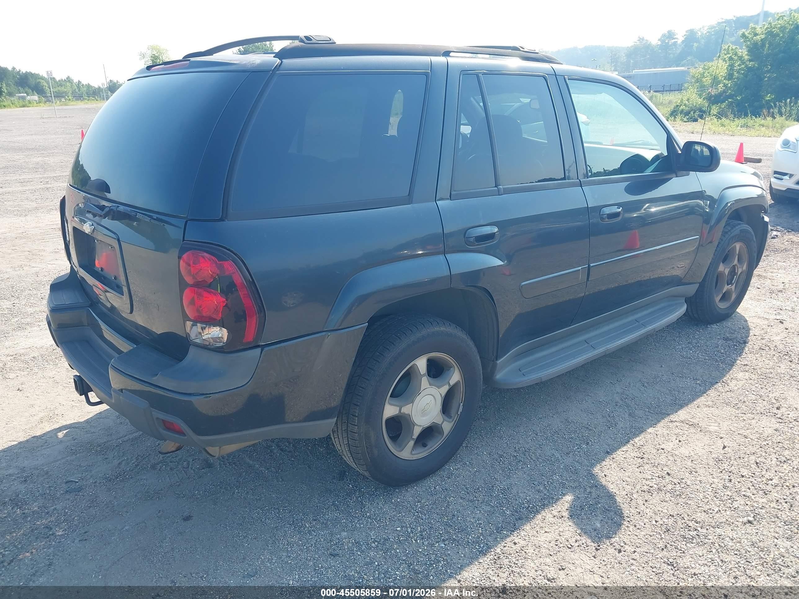 2005 Chevrolet Trailblazer Lt Black vin: 1GNDS13S652366157