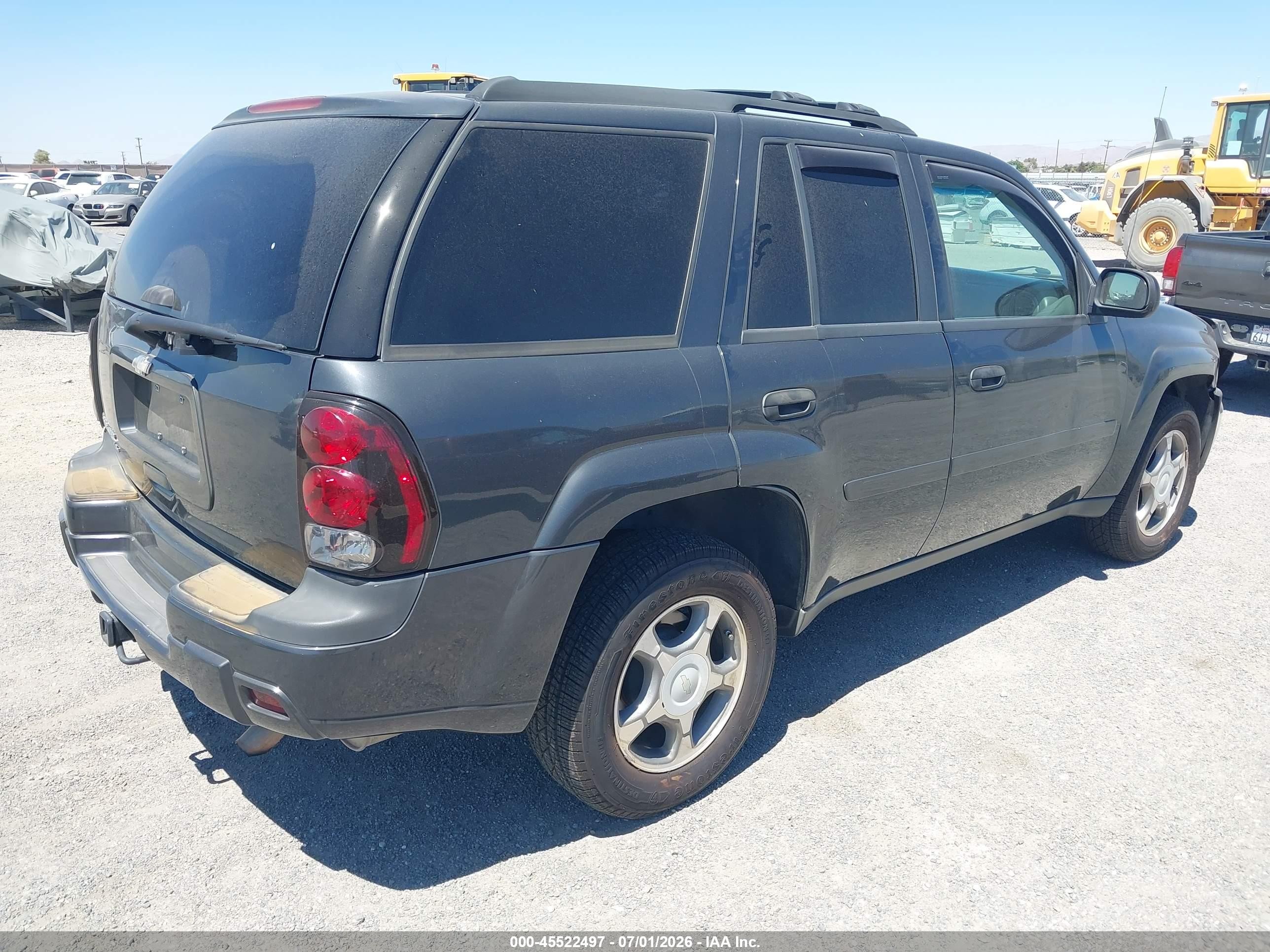 2007 Chevrolet Trailblazer Ls Black vin: 1GNDS13S672292869