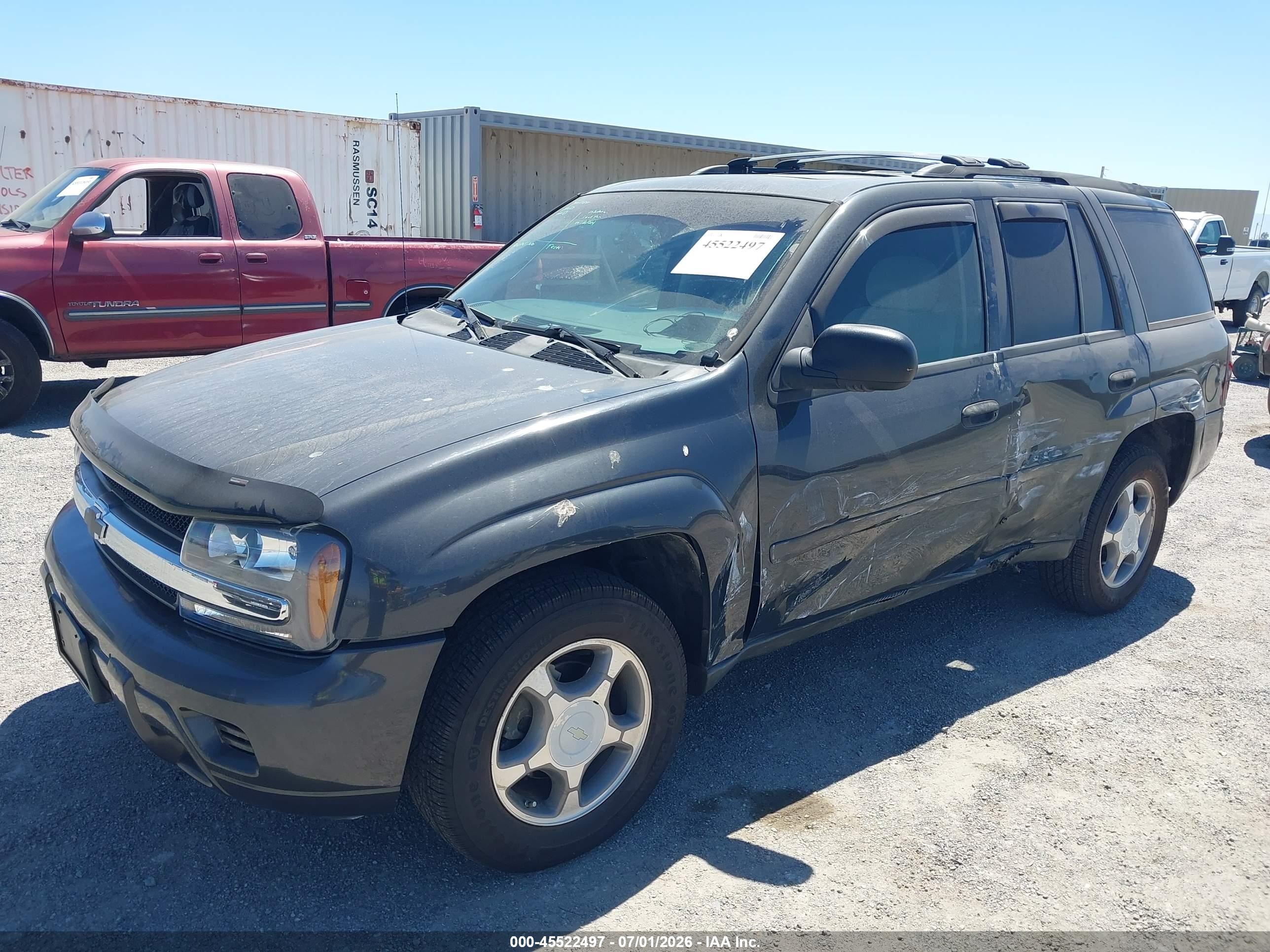 2007 Chevrolet Trailblazer Ls Black vin: 1GNDS13S672292869