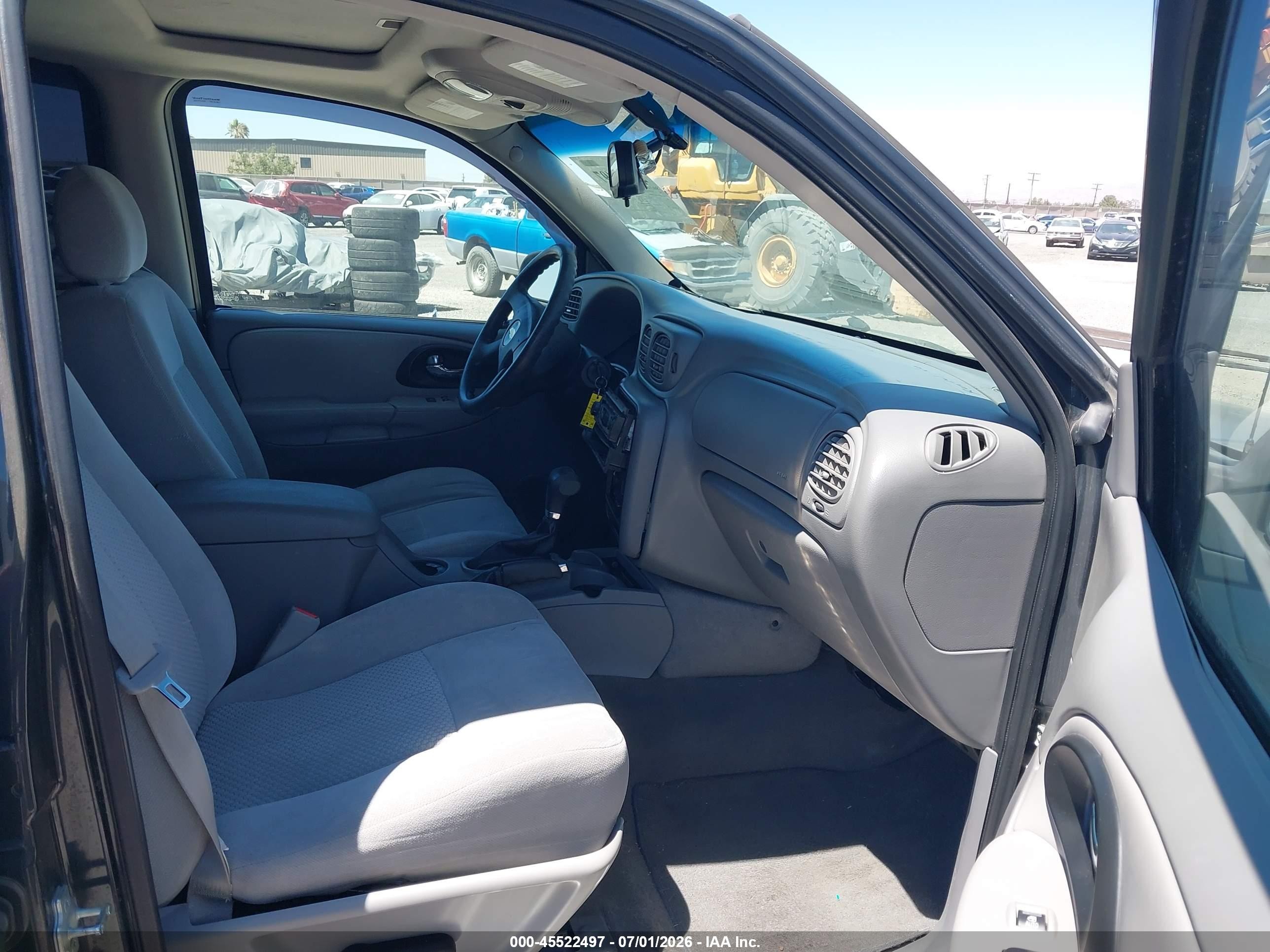 2007 Chevrolet Trailblazer Ls Black vin: 1GNDS13S672292869