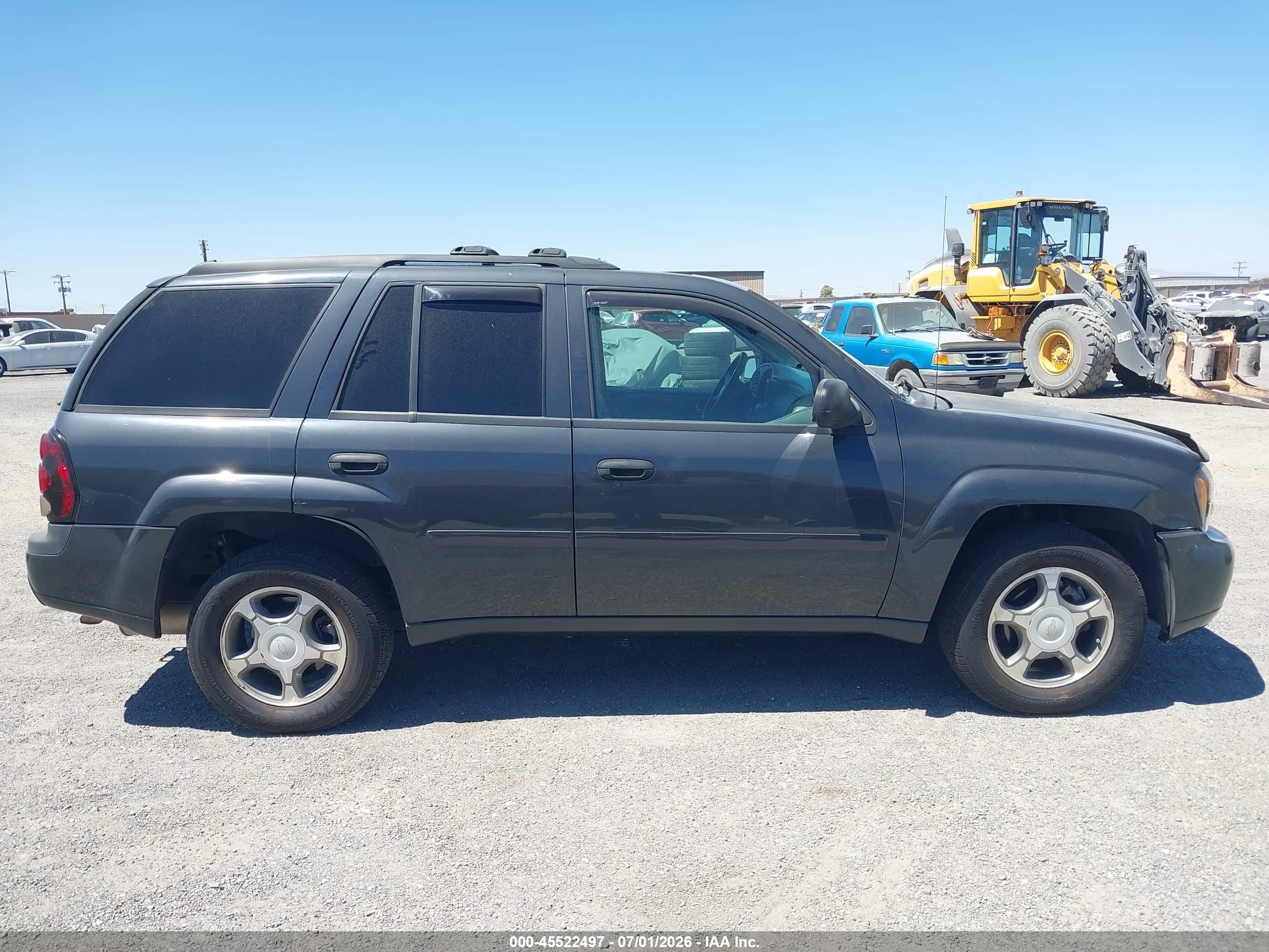 2007 Chevrolet Trailblazer Ls Black vin: 1GNDS13S672292869