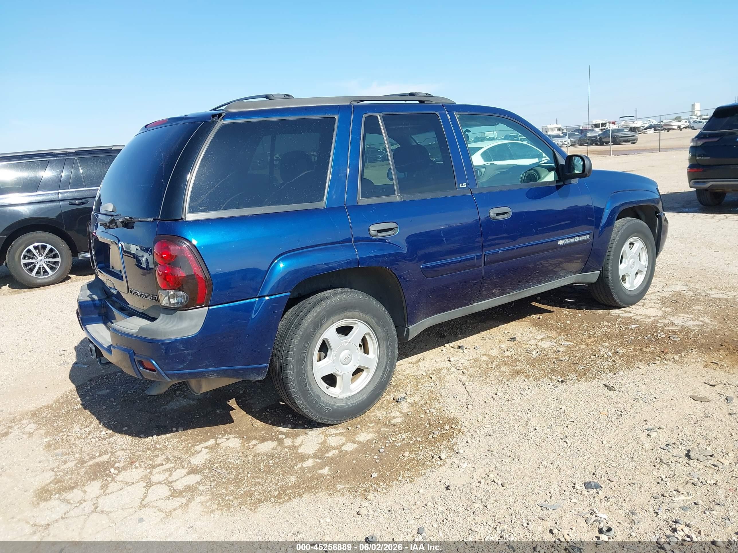 2002 Chevrolet Trailblazer Ls Blue vin: 1GNDS13S722243821