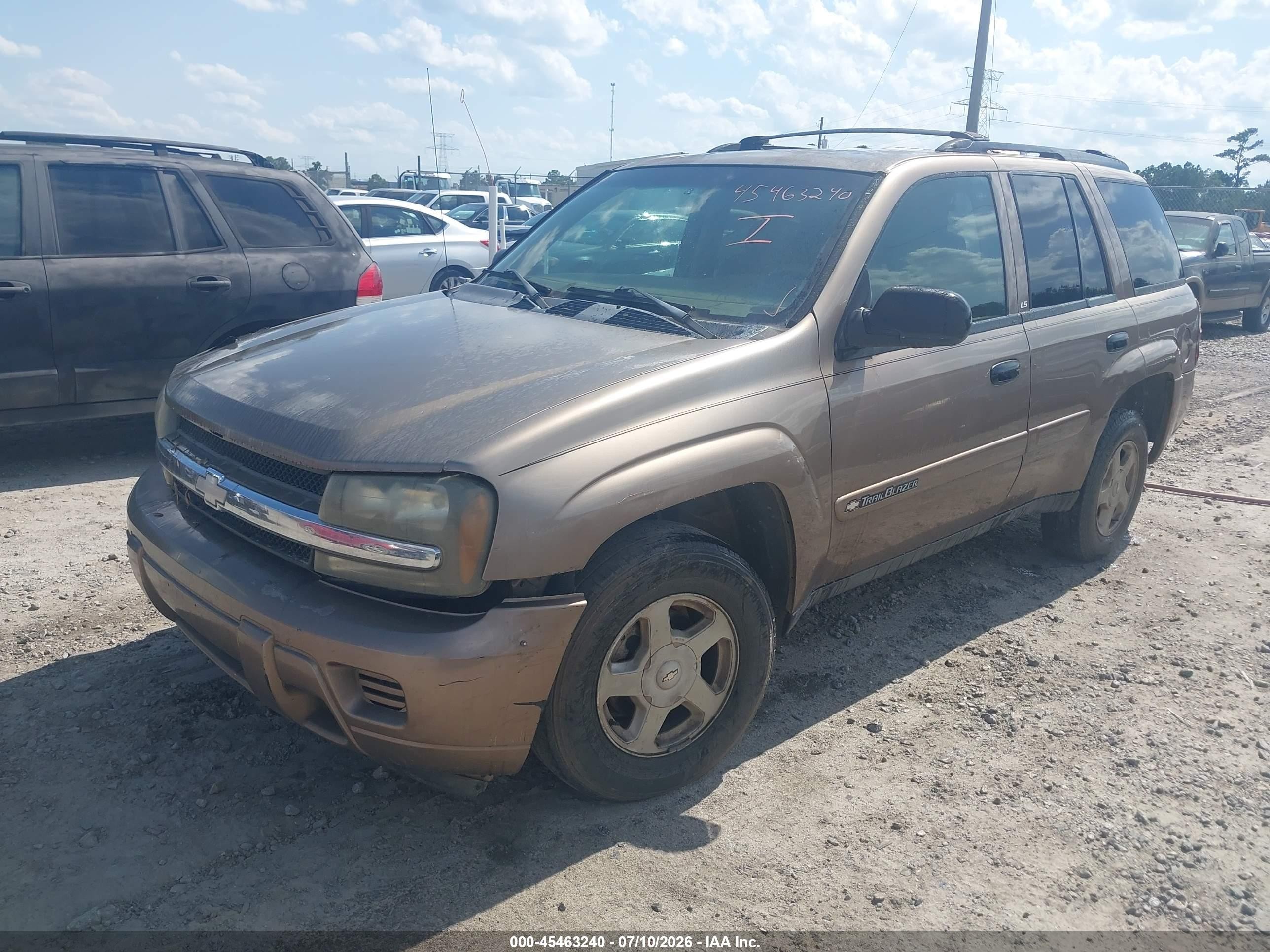 2002 Chevrolet Trailblazer Ls Brown vin: 1GNDS13S722408640