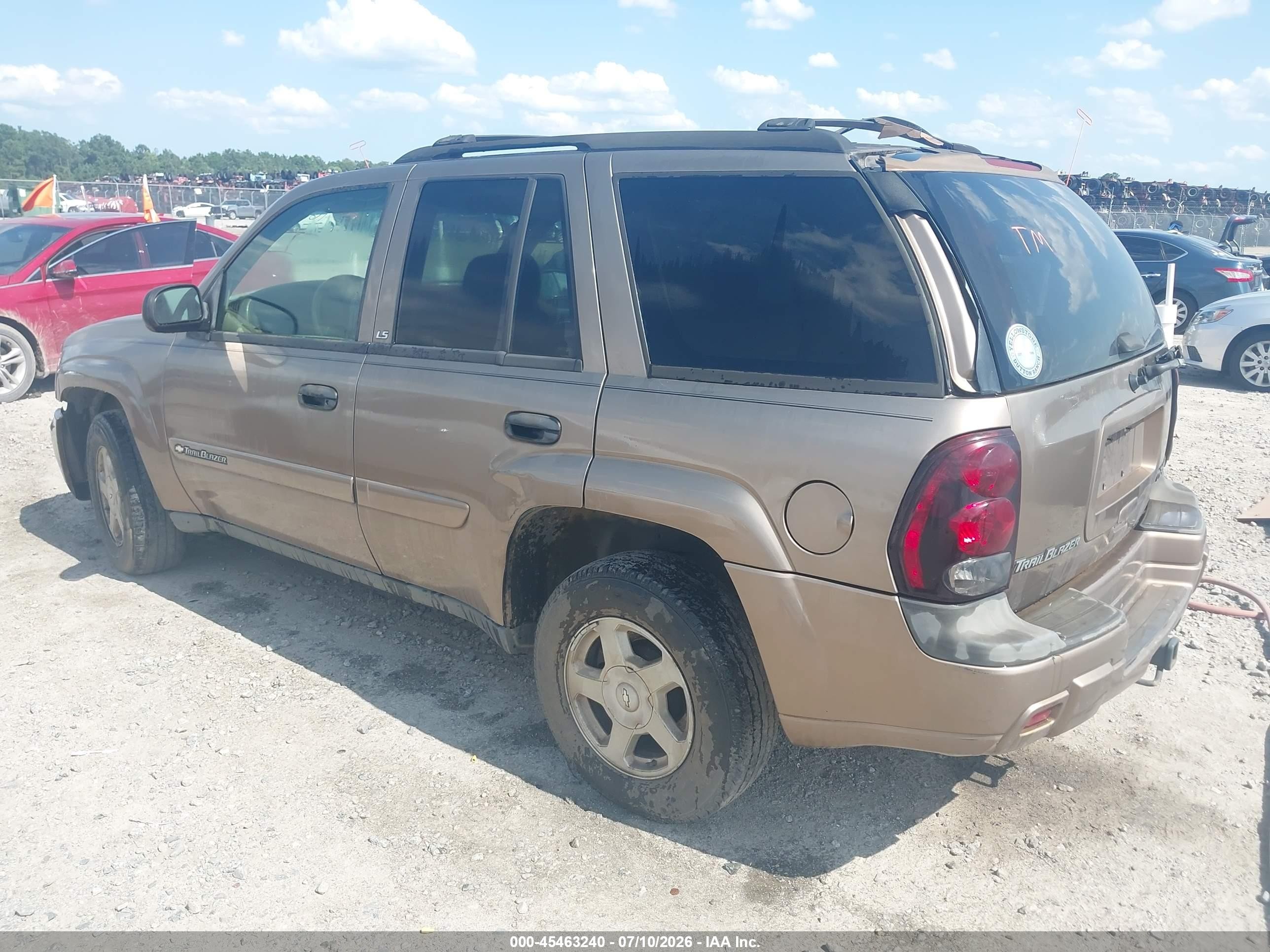 2002 Chevrolet Trailblazer Ls Brown vin: 1GNDS13S722408640