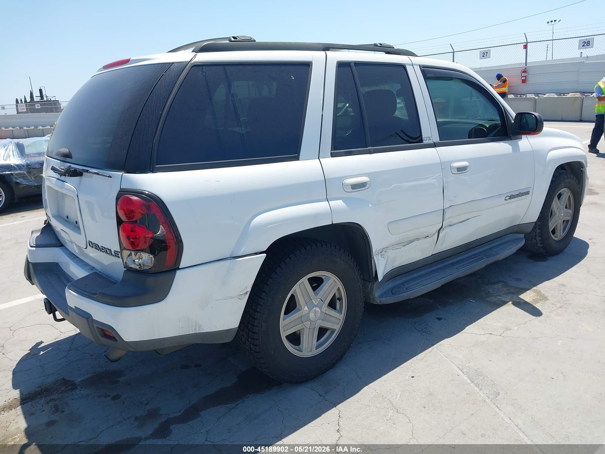 2002 Chevrolet Trailblazer Ltz White vin: 1GNDS13S722476288