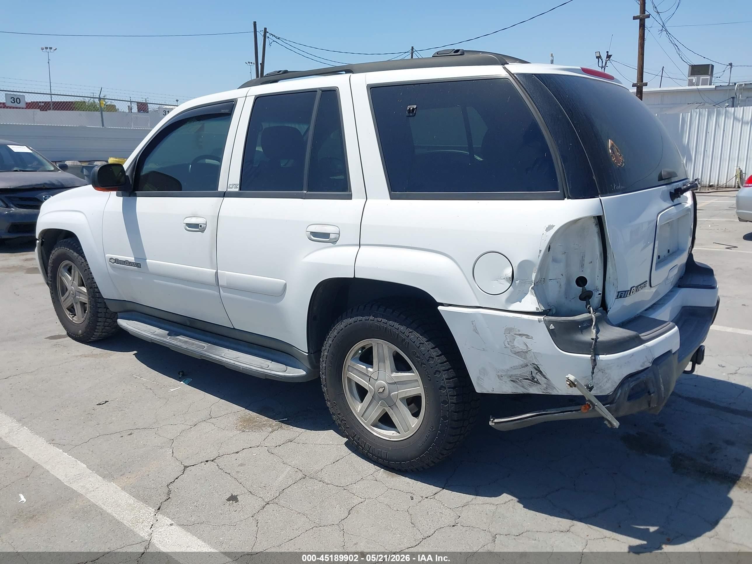 2002 Chevrolet Trailblazer Ltz White vin: 1GNDS13S722476288