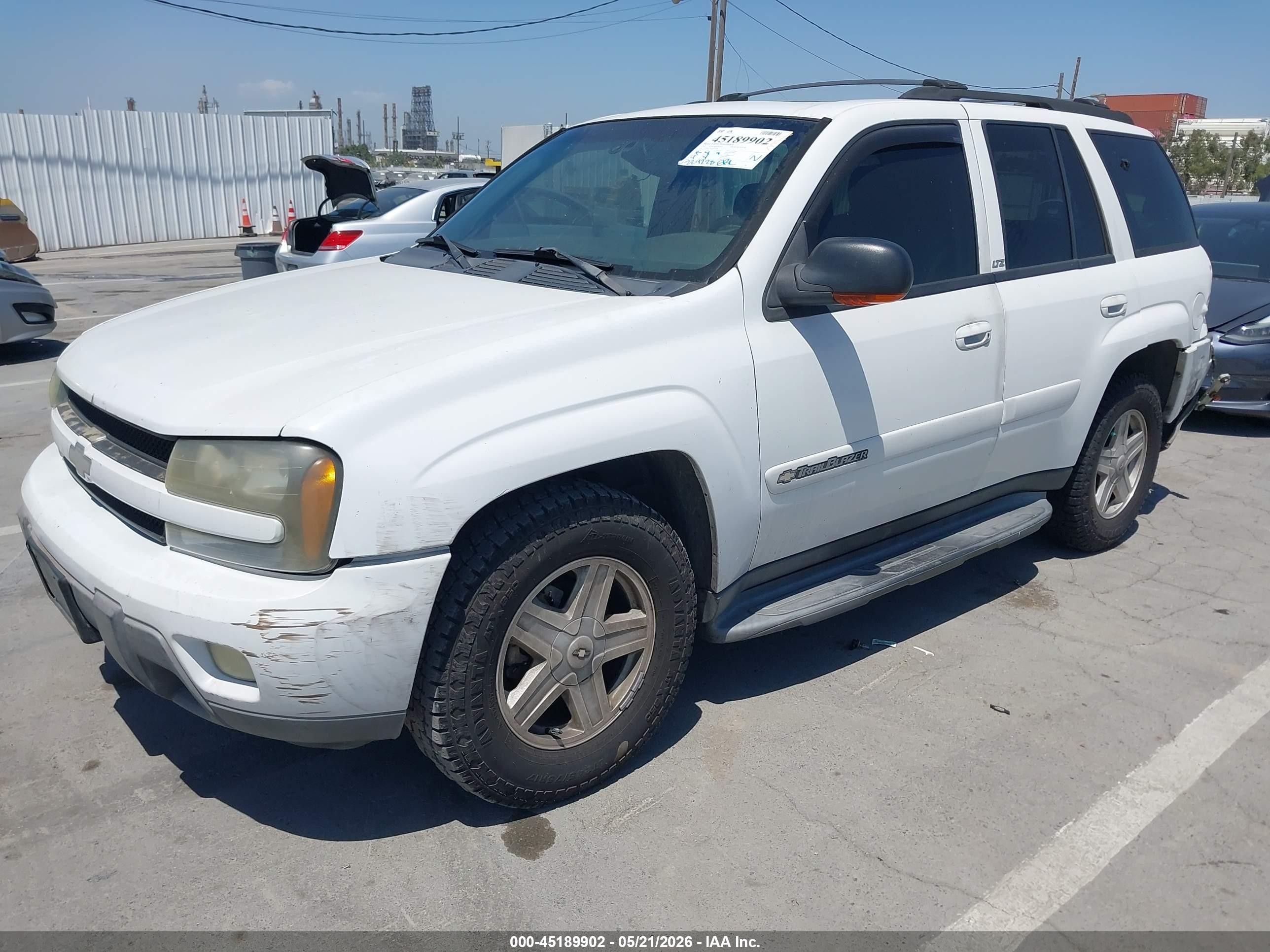 2002 Chevrolet Trailblazer Ltz White vin: 1GNDS13S722476288