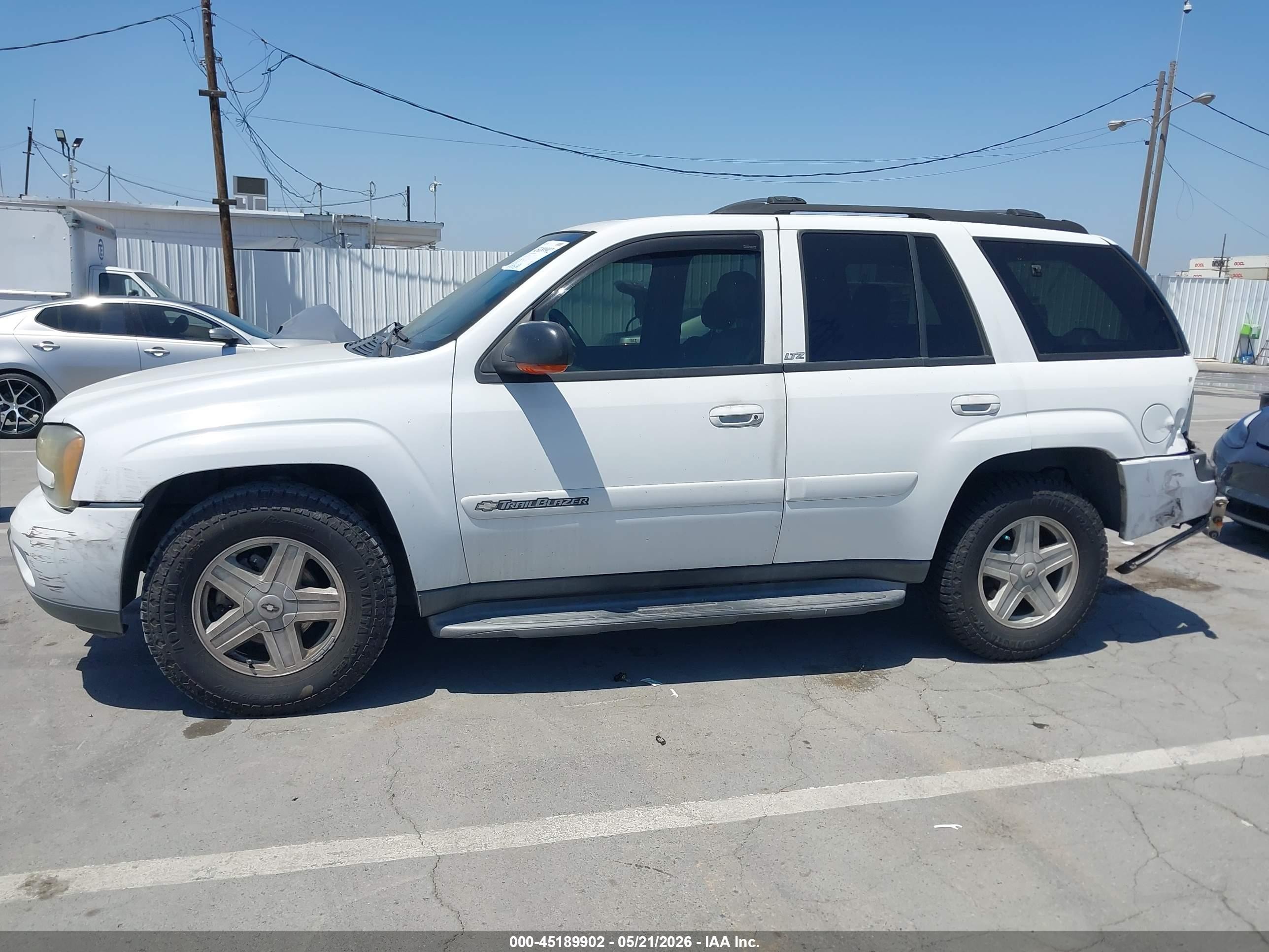 2002 Chevrolet Trailblazer Ltz White vin: 1GNDS13S722476288