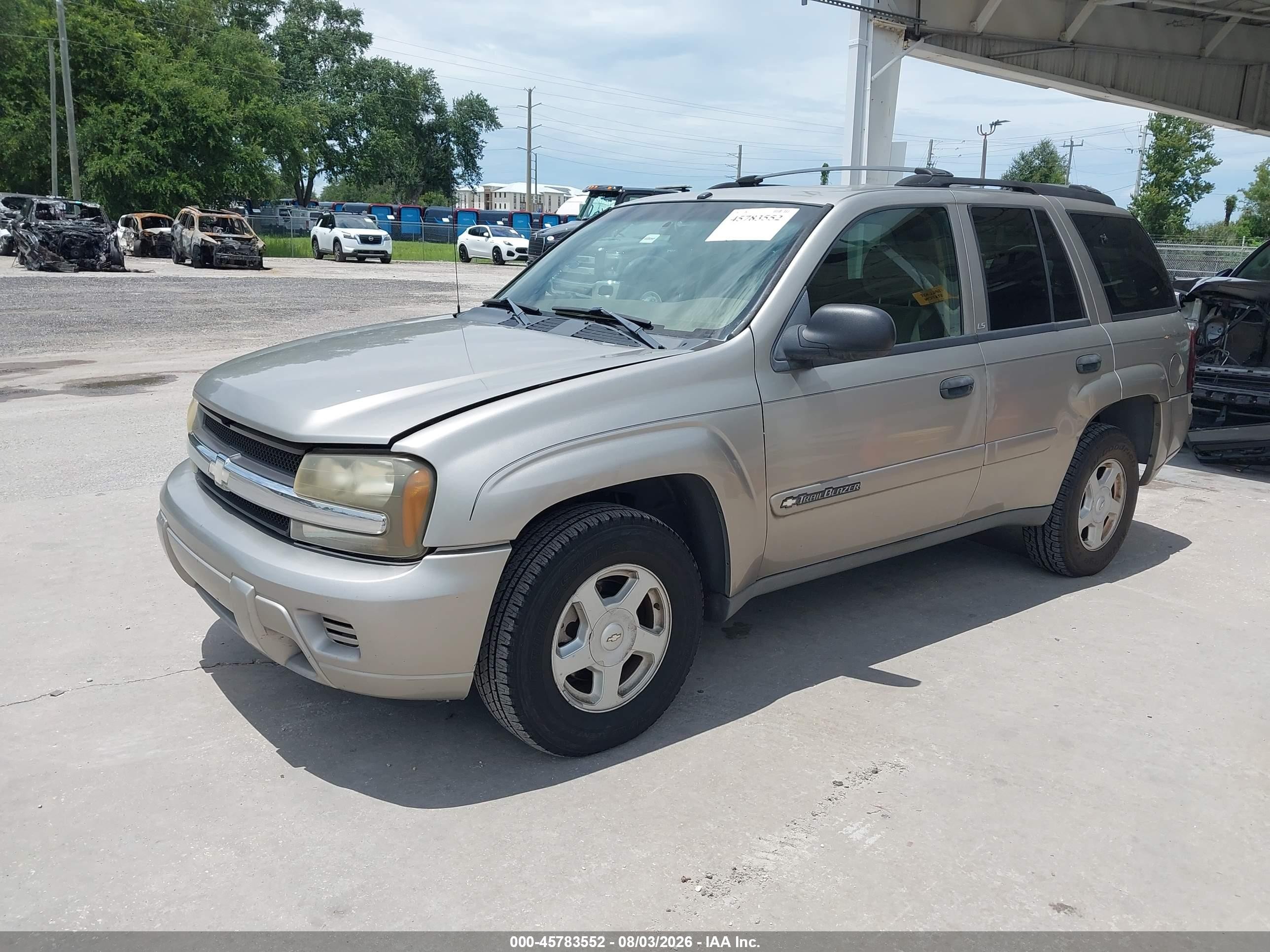 2002 Chevrolet Trailblazer Ls Silver vin: 1GNDS13S722487954