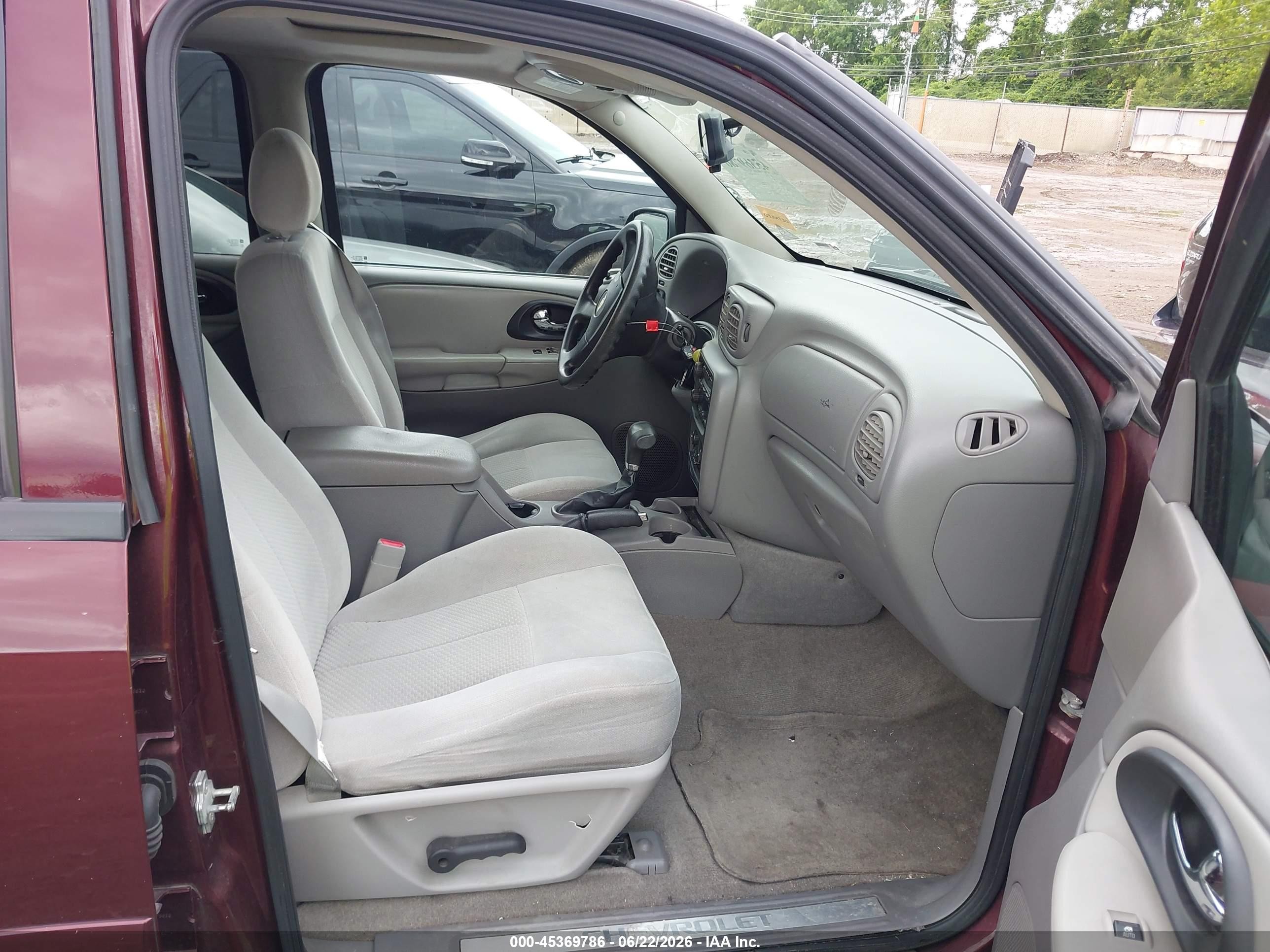 2007 Chevrolet Trailblazer Ls Maroon vin: 1GNDS13S772306293