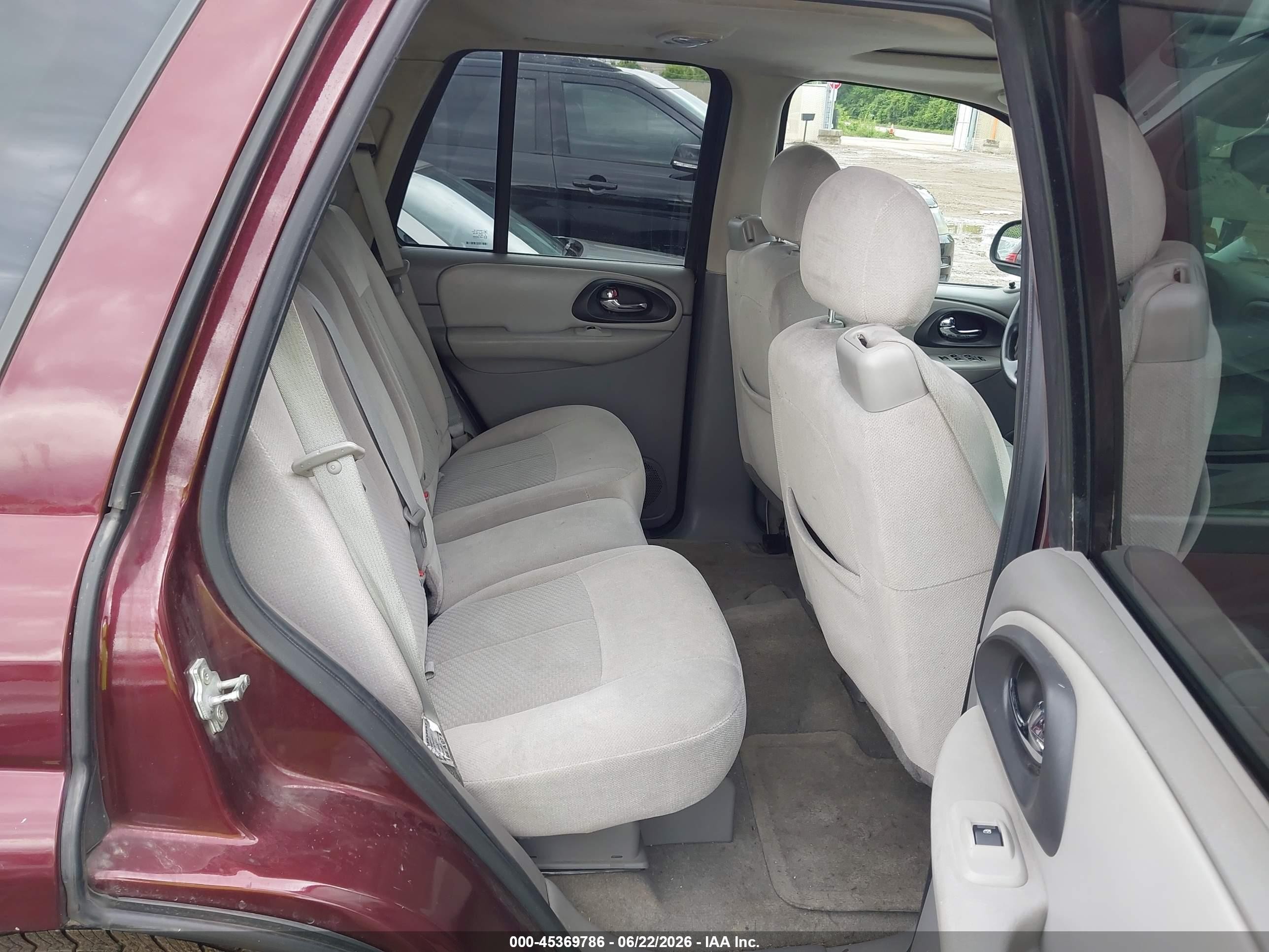2007 Chevrolet Trailblazer Ls Maroon vin: 1GNDS13S772306293