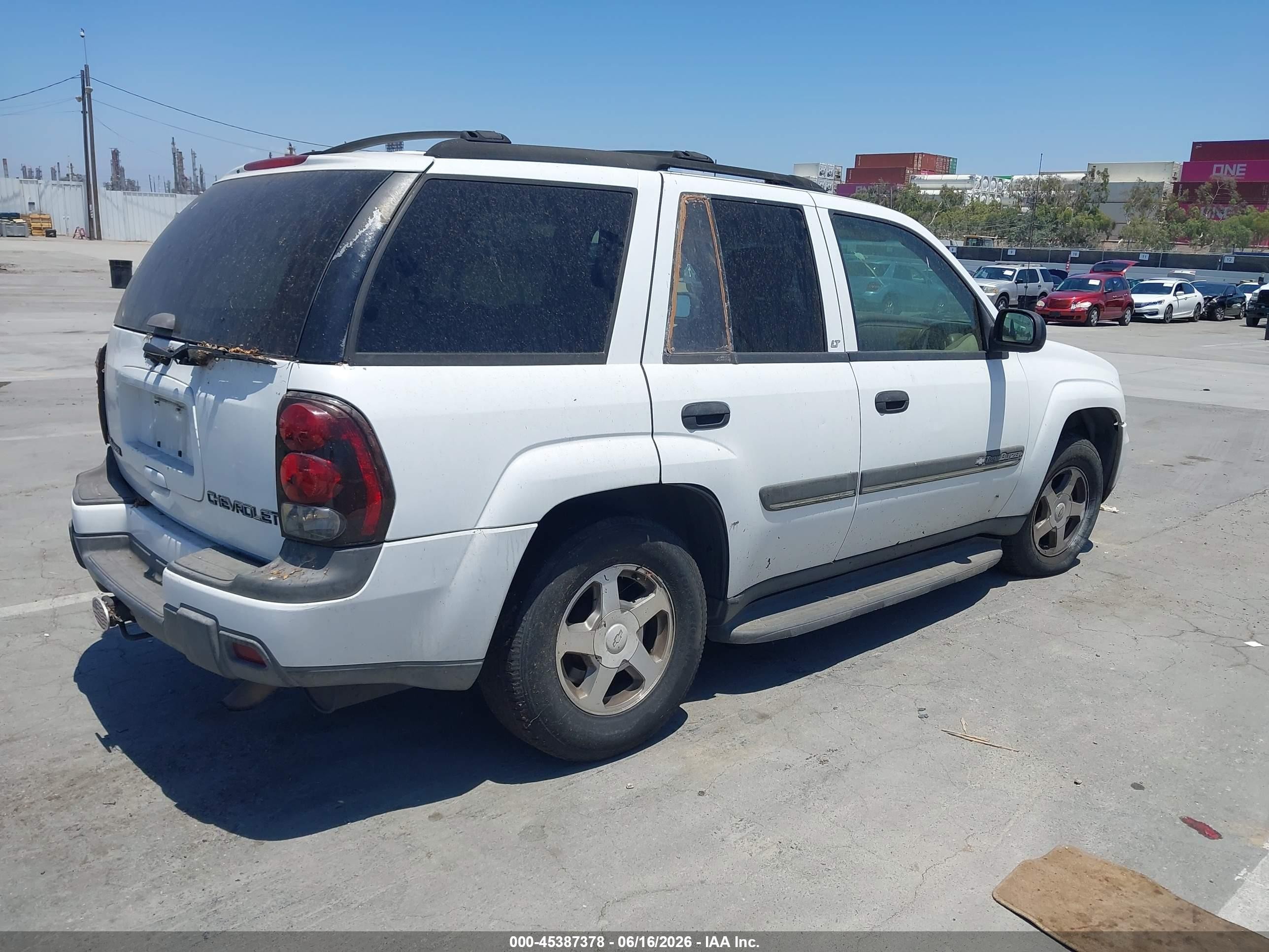2002 Chevrolet Trailblazer Lt White vin: 1GNDS13S822266007