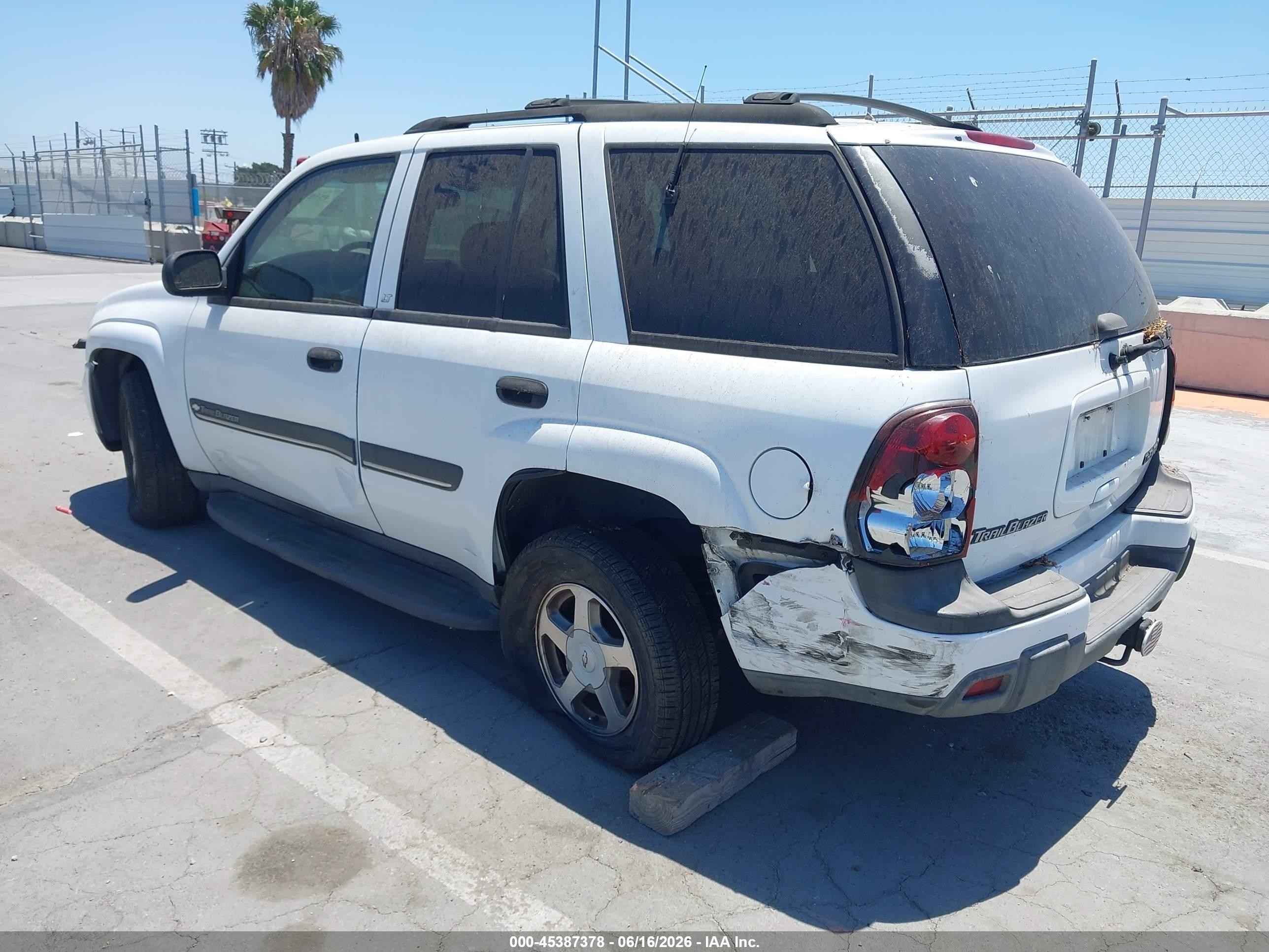 2002 Chevrolet Trailblazer Lt White vin: 1GNDS13S822266007