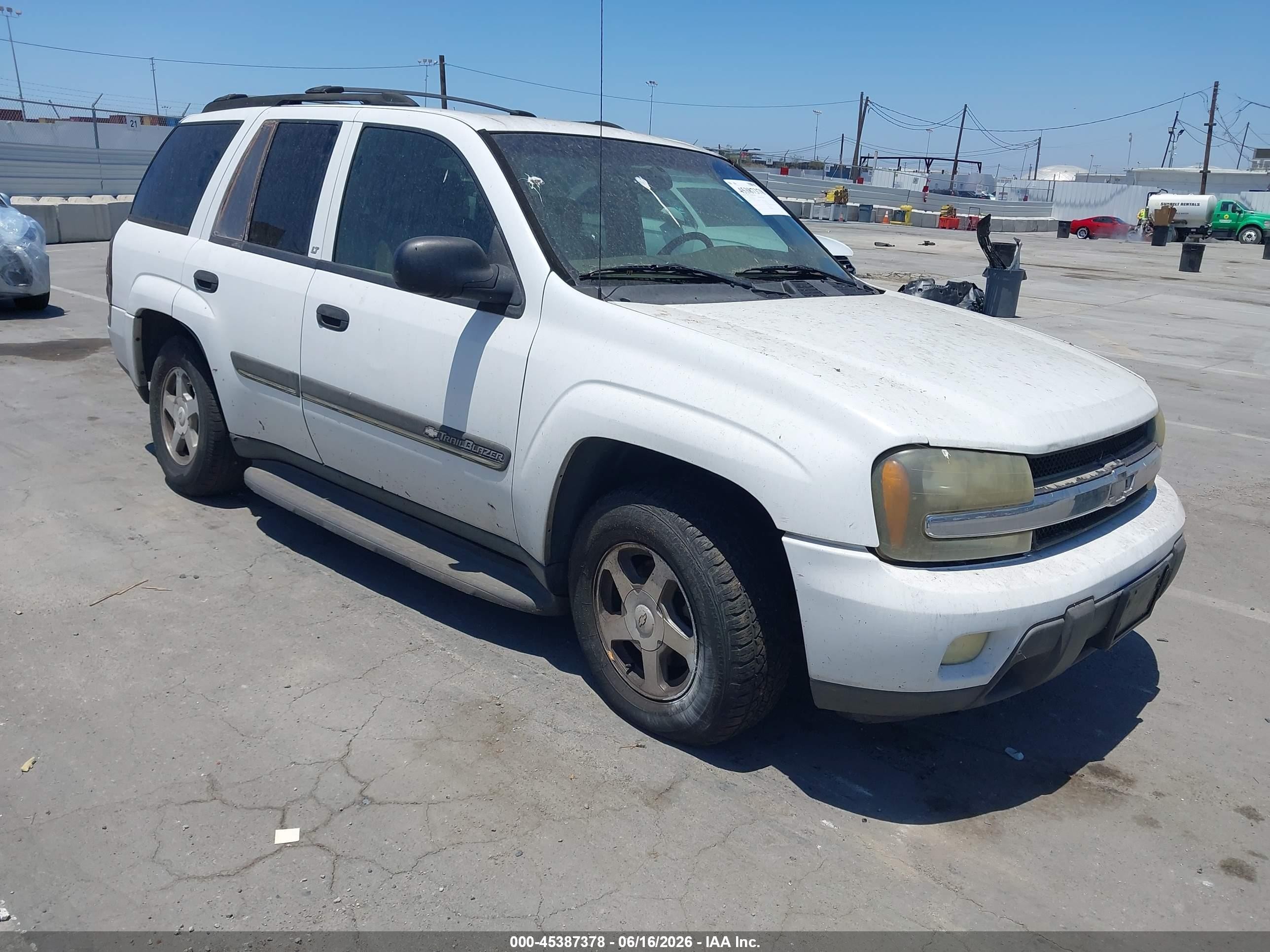 2002 Chevrolet Trailblazer Lt White vin: 1GNDS13S822266007