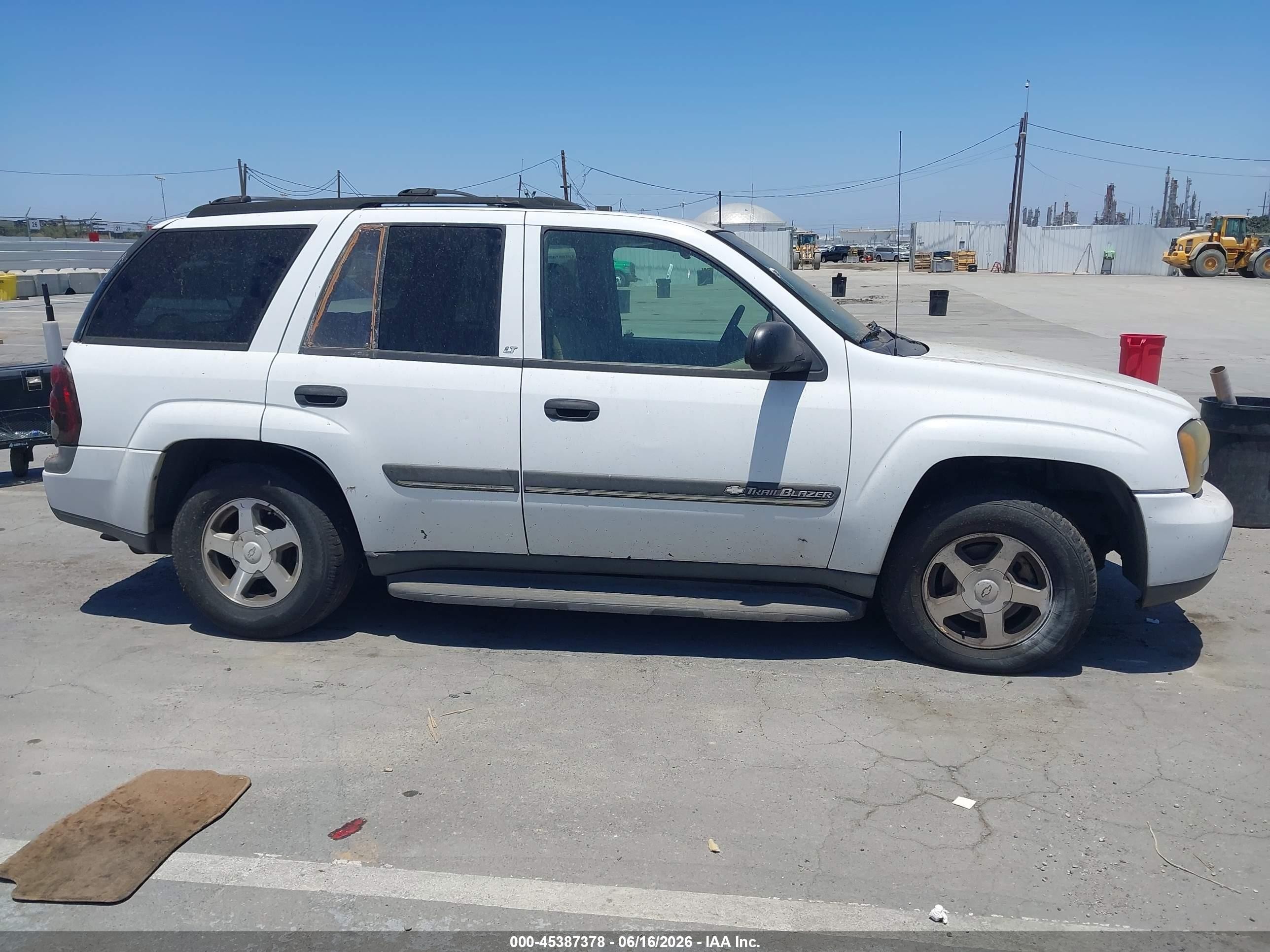 2002 Chevrolet Trailblazer Lt White vin: 1GNDS13S822266007