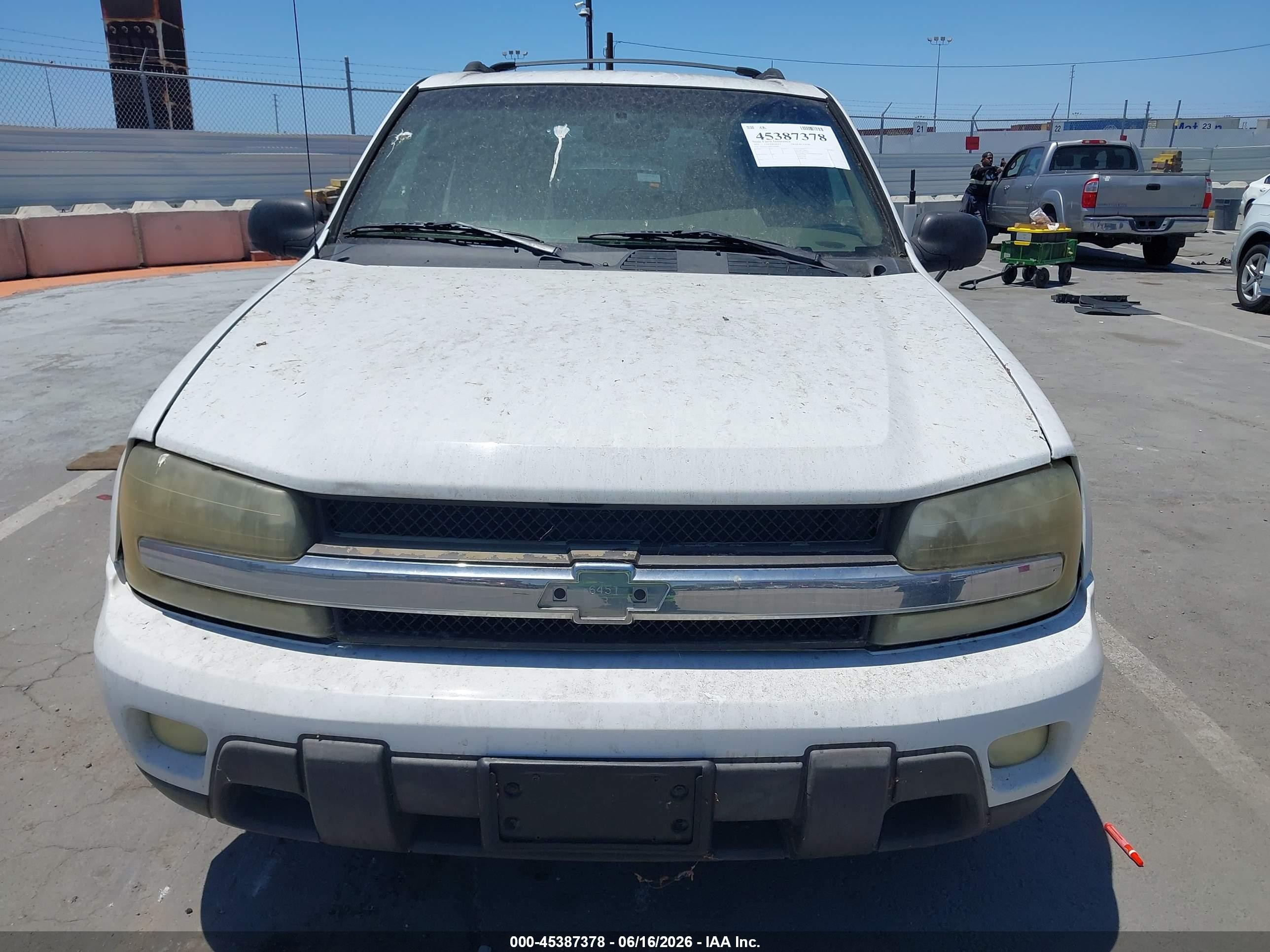 2002 Chevrolet Trailblazer Lt White vin: 1GNDS13S822266007